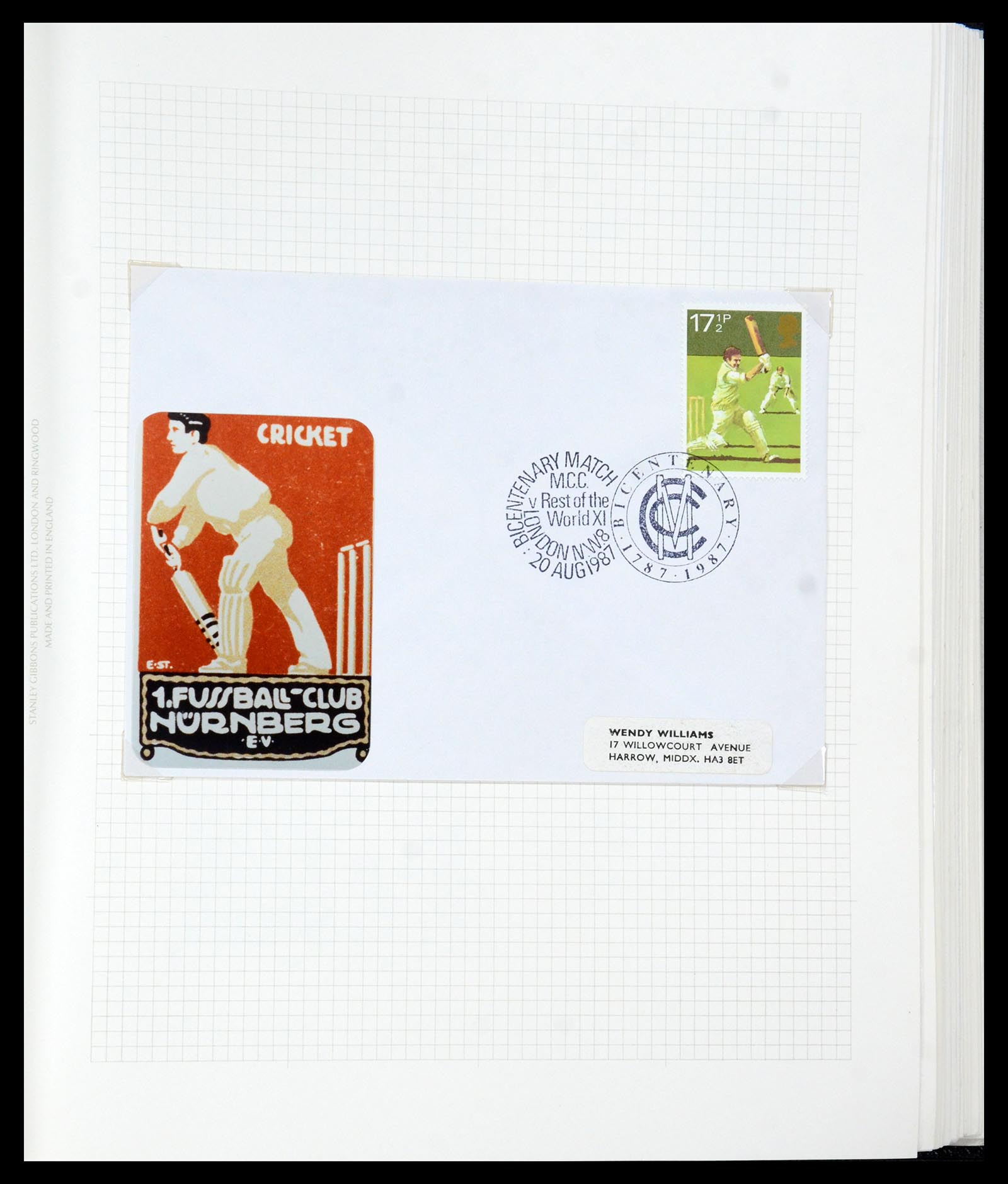 35594 040 - Postzegelverzameling 35594 Motief Cricket 1962-1996.