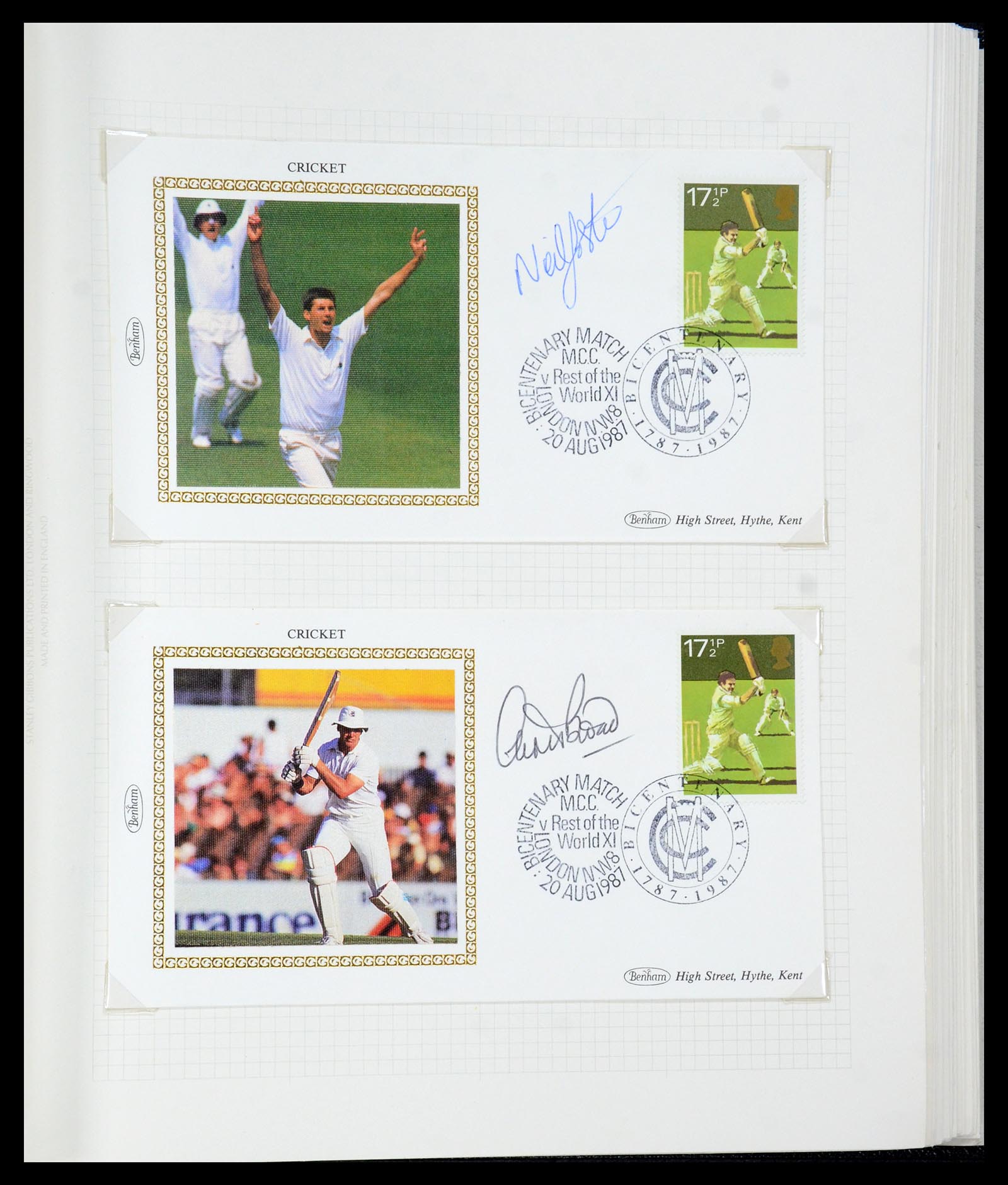 35594 041 - Postzegelverzameling 35594 Motief Cricket 1962-1996.