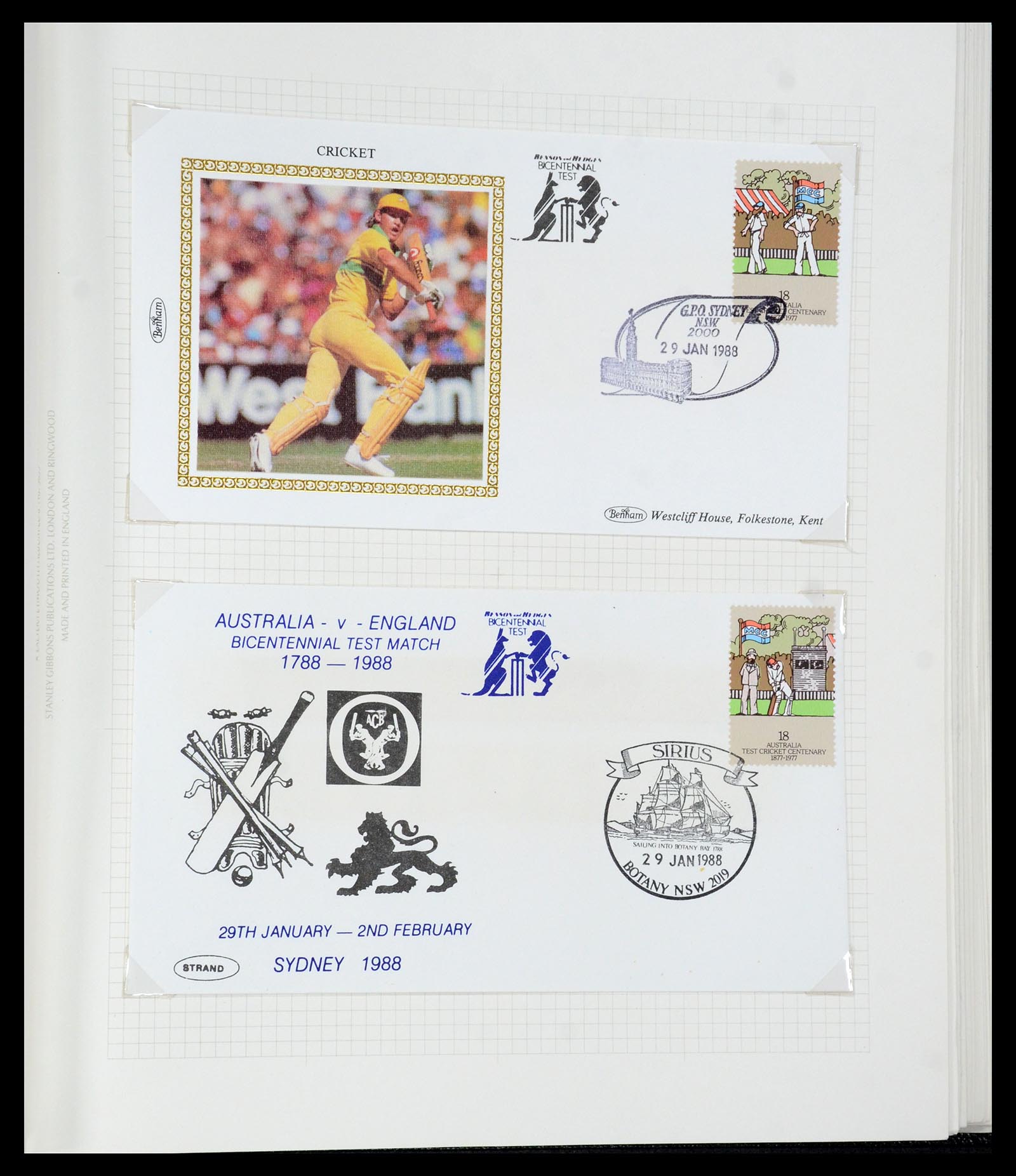 35594 048 - Postzegelverzameling 35594 Motief Cricket 1962-1996.