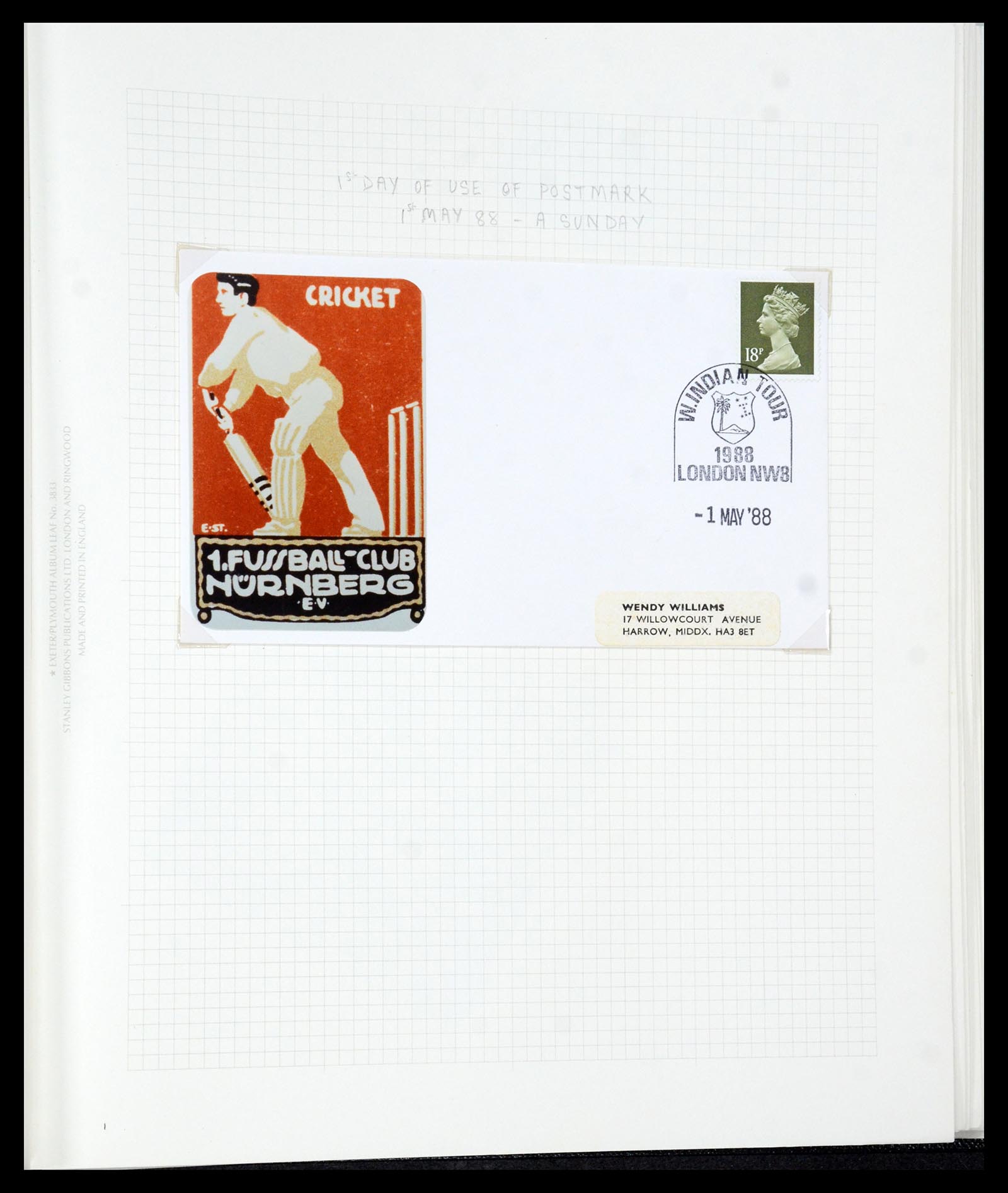 35594 055 - Postzegelverzameling 35594 Motief Cricket 1962-1996.