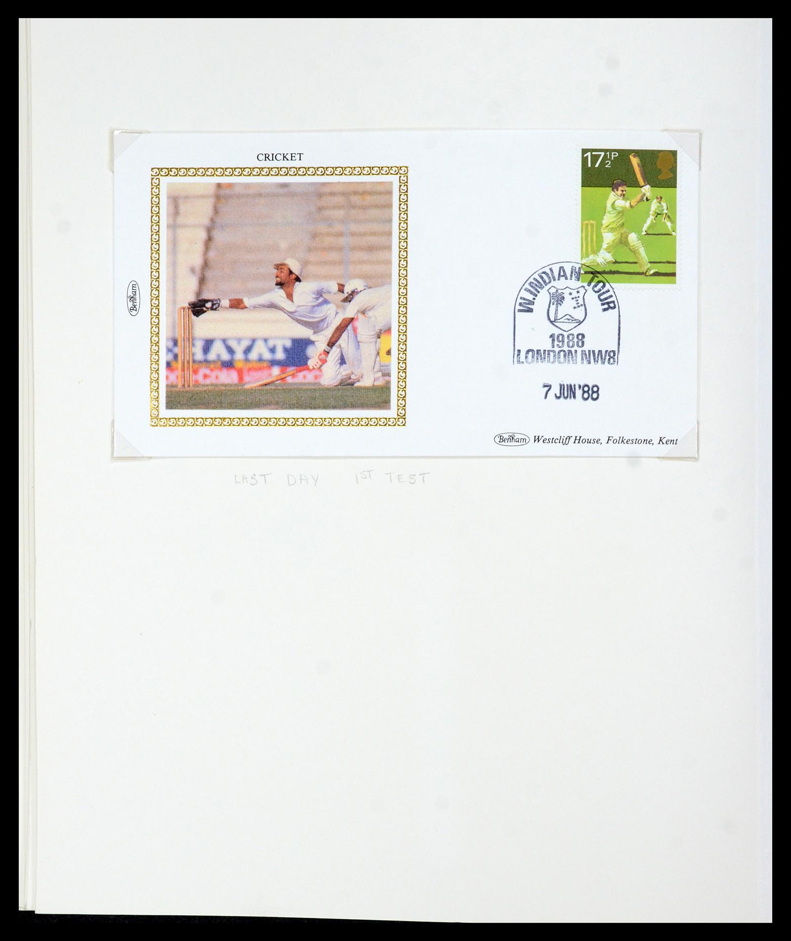 35594 063 - Postzegelverzameling 35594 Motief Cricket 1962-1996.