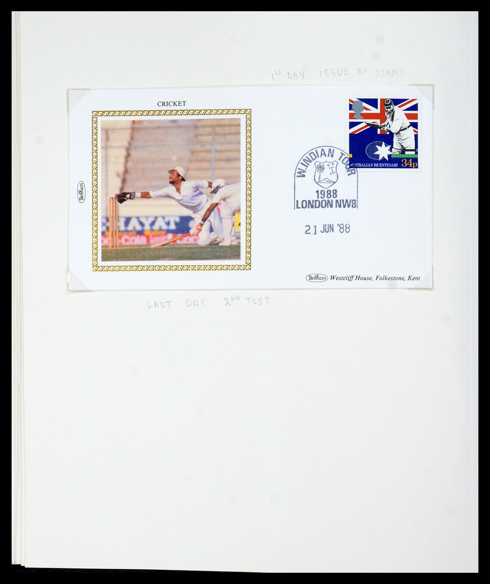 35594 064 - Postzegelverzameling 35594 Motief Cricket 1962-1996.