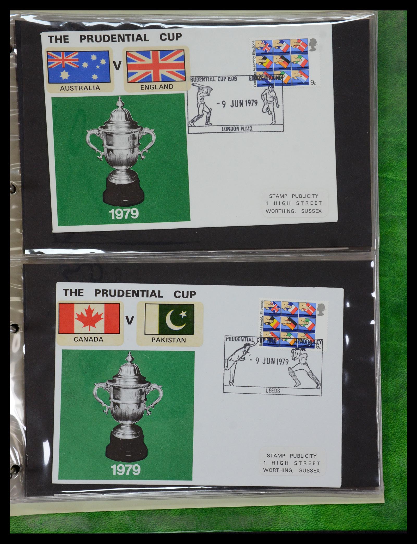 35594 091 - Postzegelverzameling 35594 Motief Cricket 1962-1996.