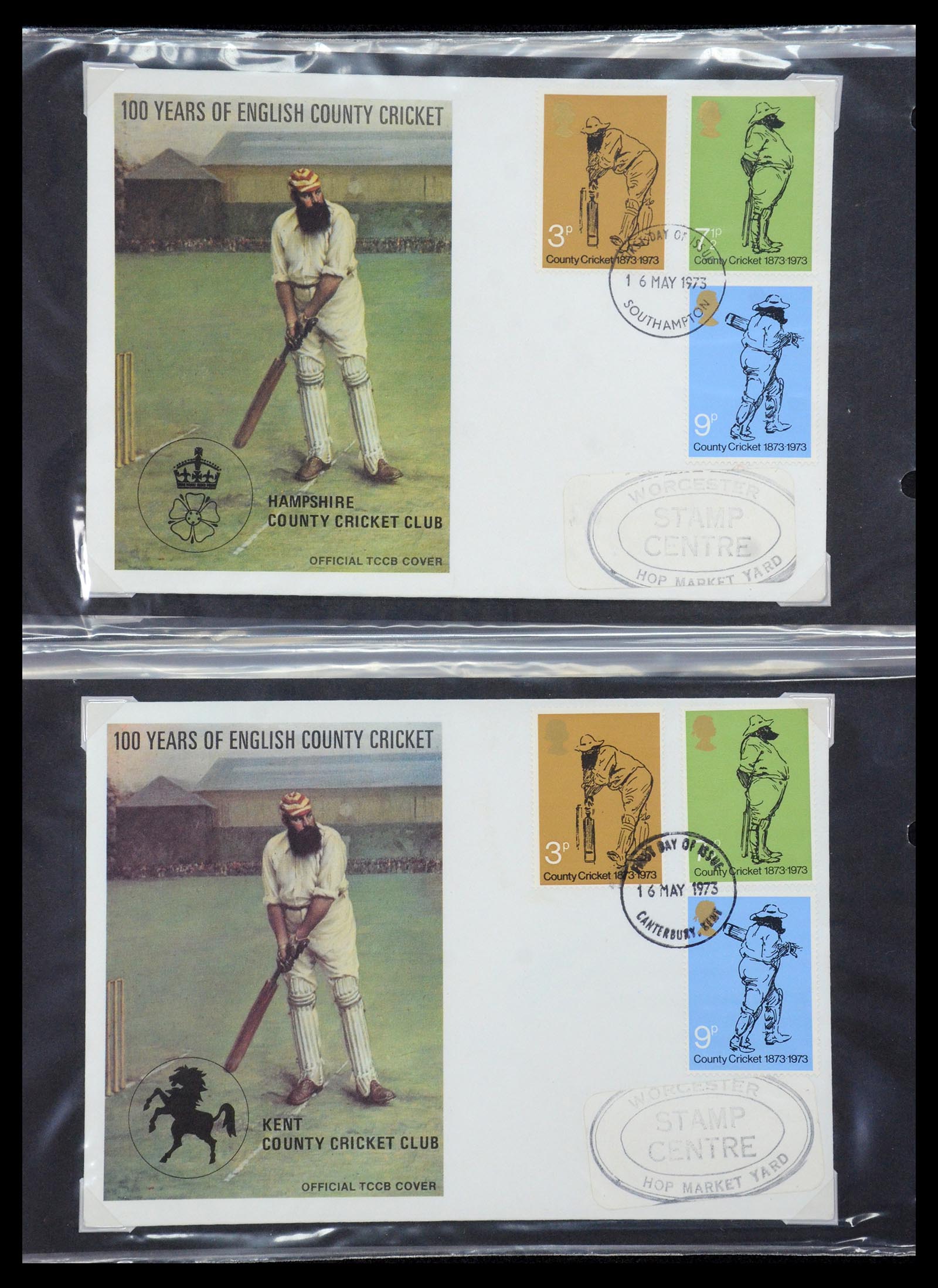 35594 322 - Postzegelverzameling 35594 Motief Cricket 1962-1996.
