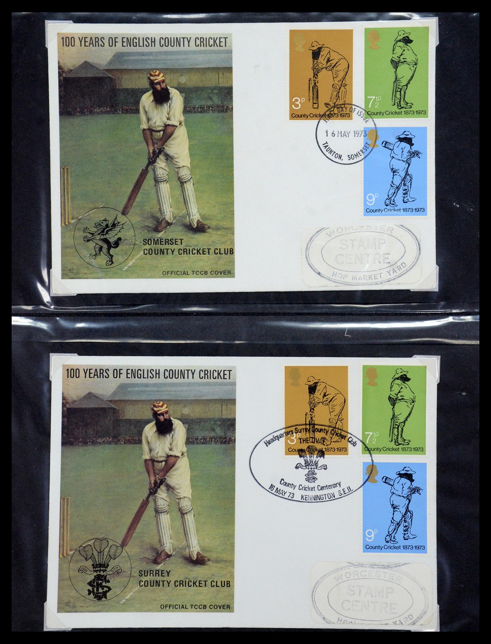 35594 328 - Postzegelverzameling 35594 Motief Cricket 1962-1996.