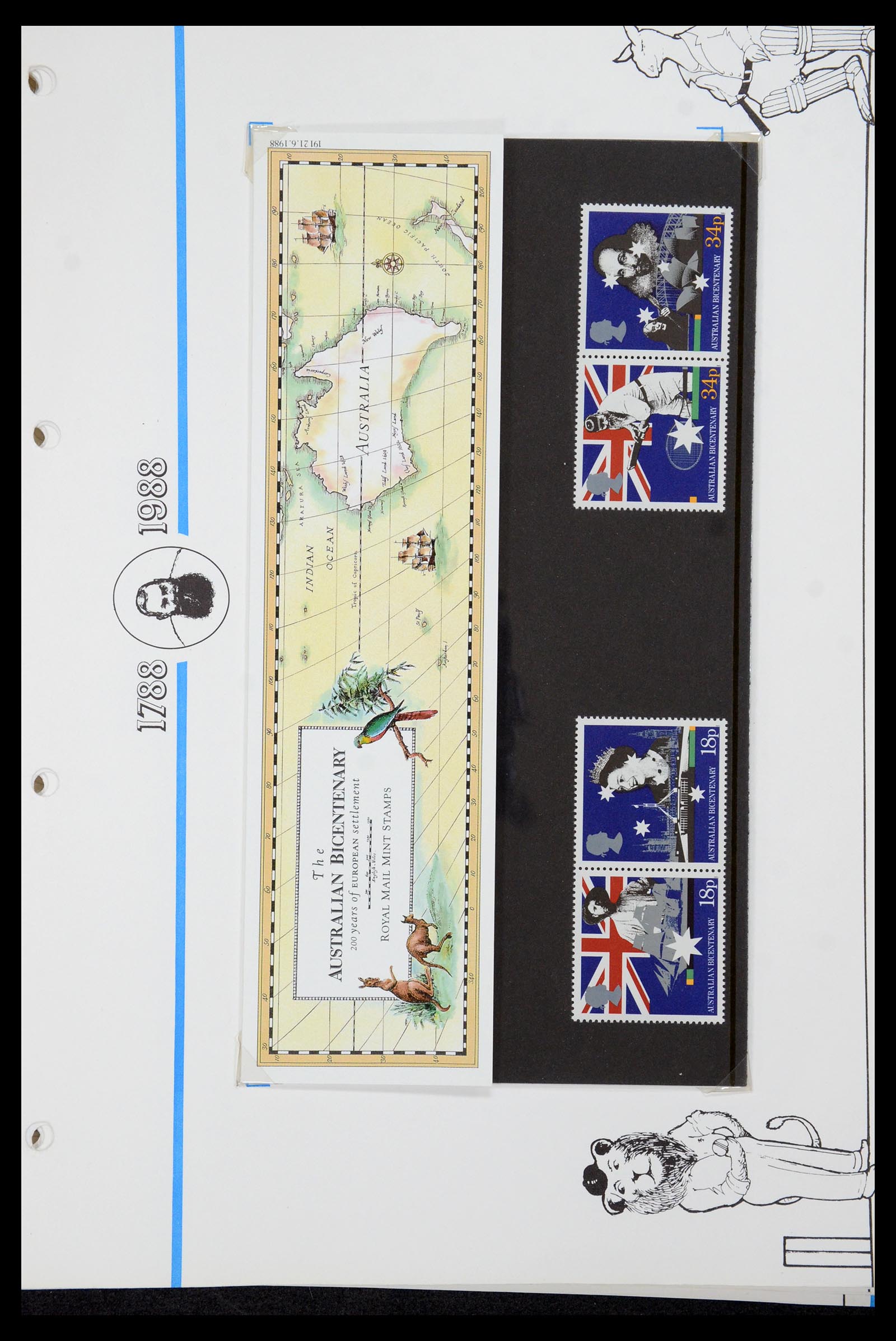 35594 329 - Postzegelverzameling 35594 Motief Cricket 1962-1996.