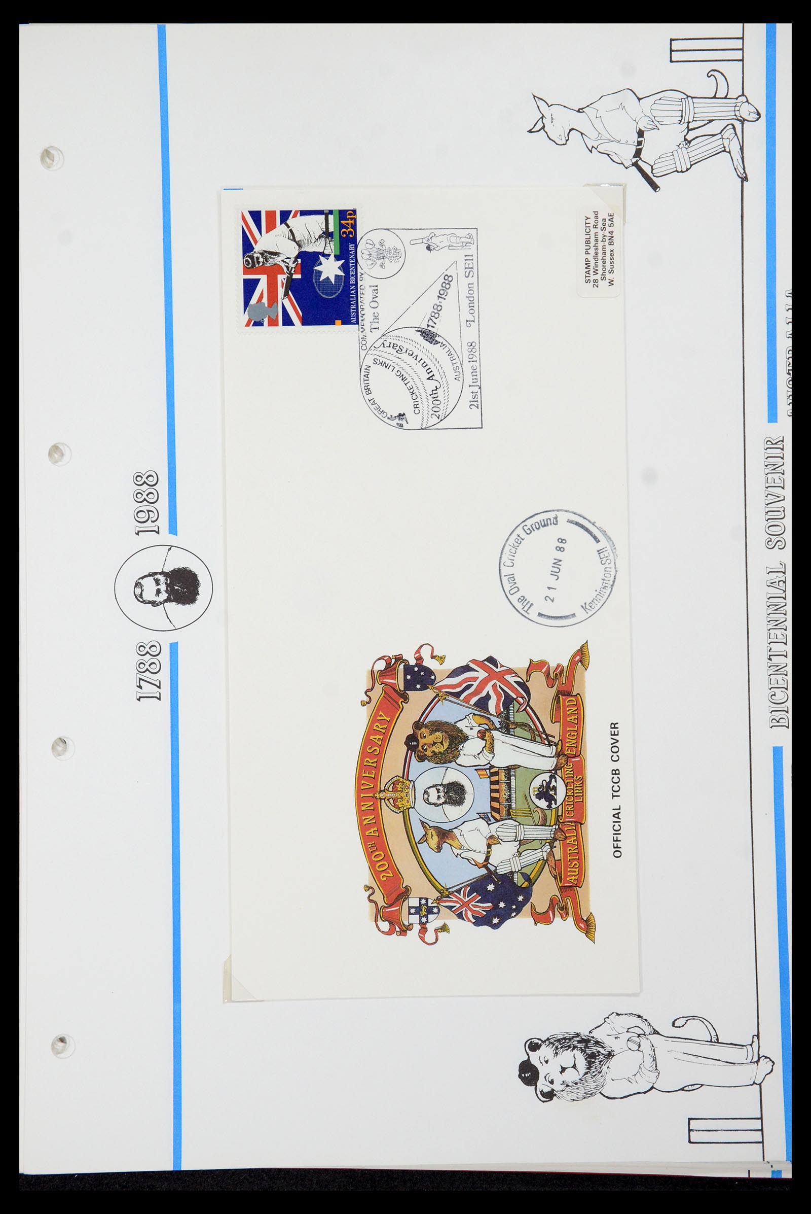 35594 334 - Postzegelverzameling 35594 Motief Cricket 1962-1996.