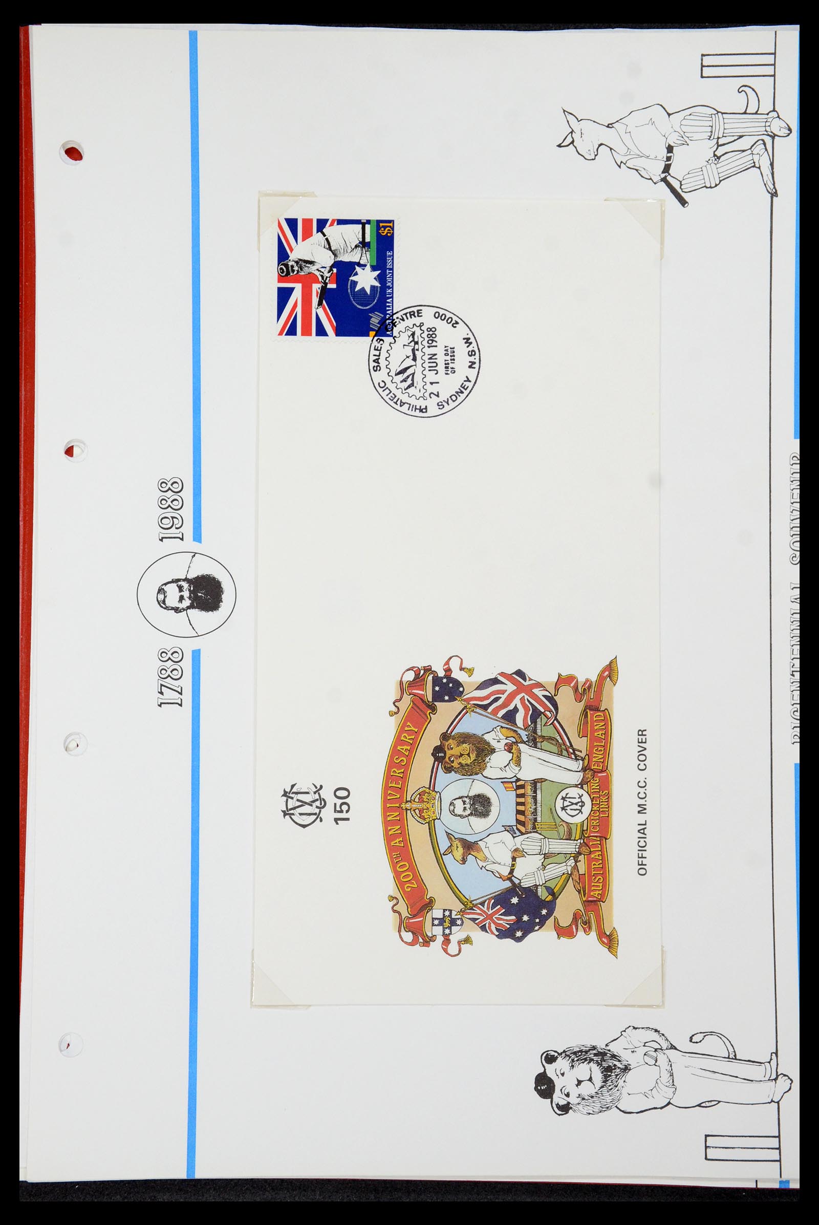 35594 343 - Postzegelverzameling 35594 Motief Cricket 1962-1996.
