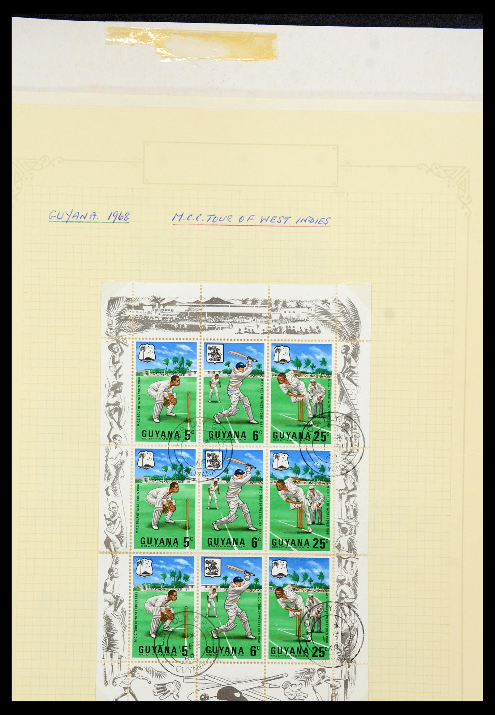35594 349 - Postzegelverzameling 35594 Motief Cricket 1962-1996.