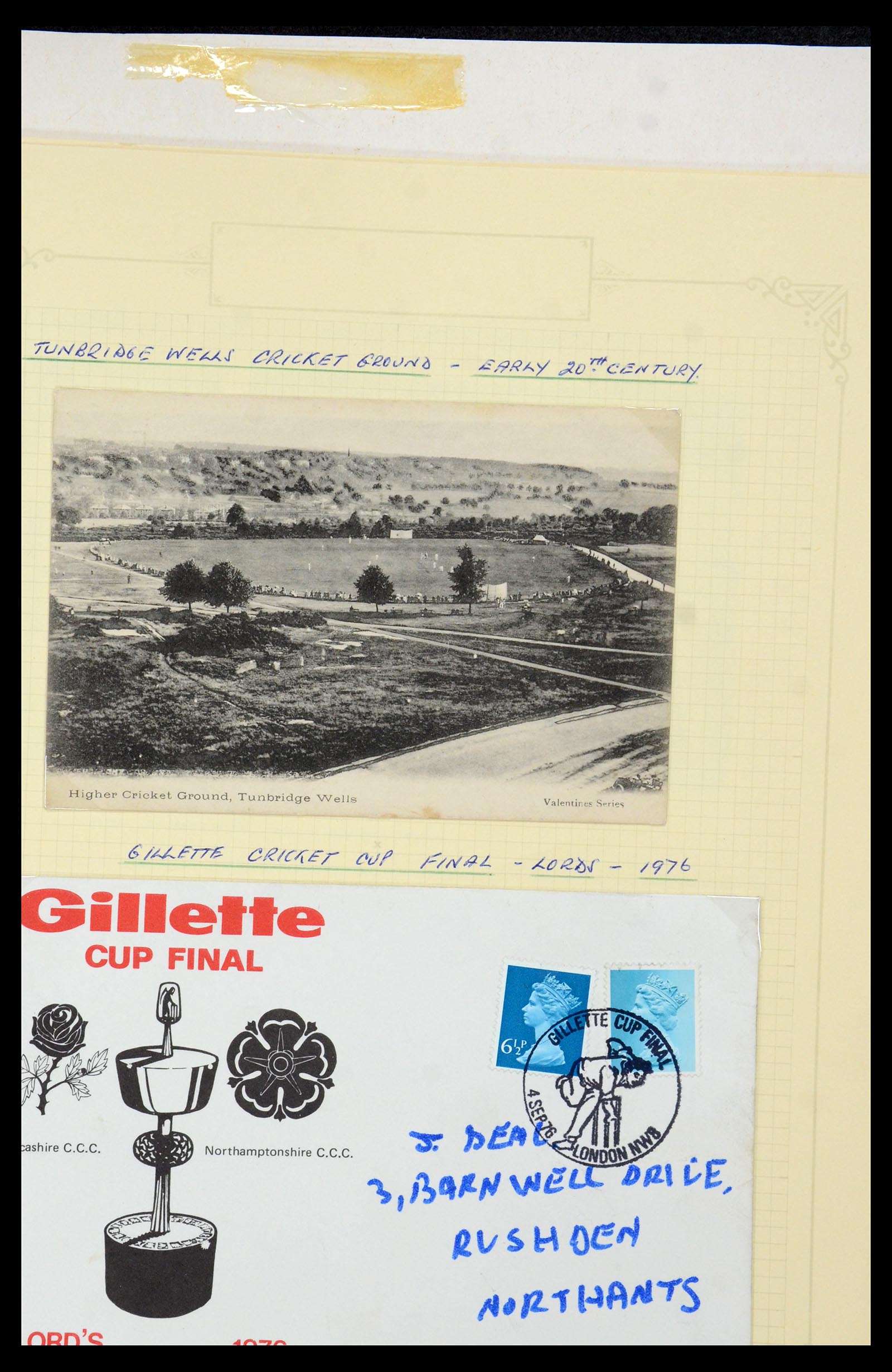 35594 356 - Postzegelverzameling 35594 Motief Cricket 1962-1996.