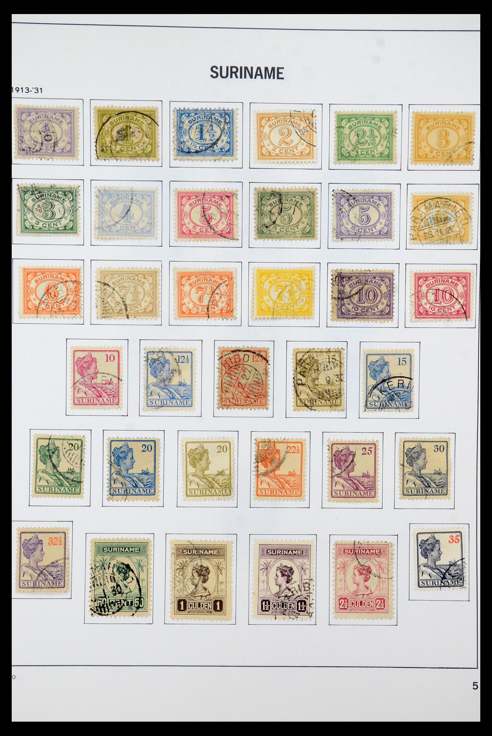 35595 007 - Postzegelverzameling 35595 Suriname 1873-1975.