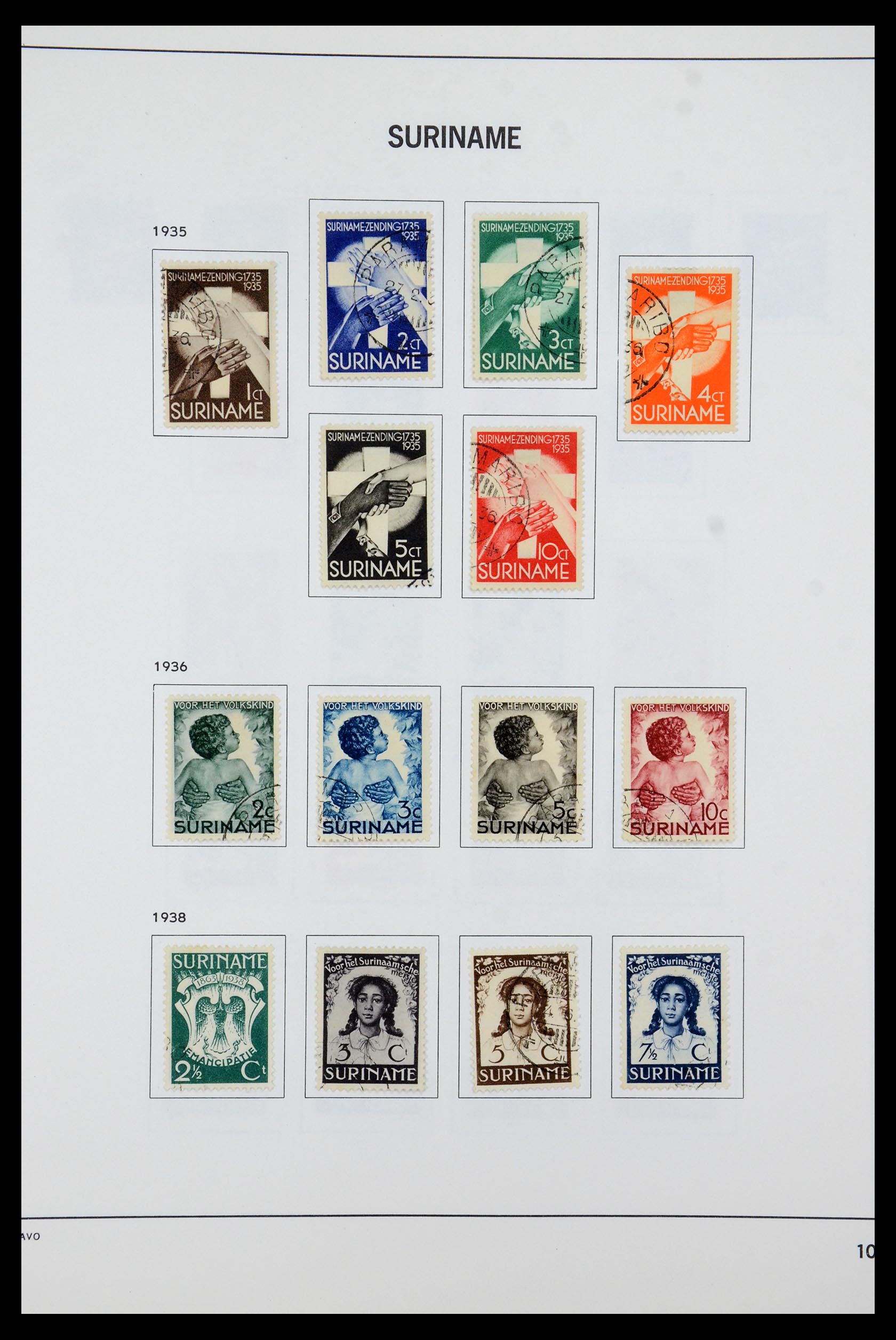35595 012 - Postzegelverzameling 35595 Suriname 1873-1975.