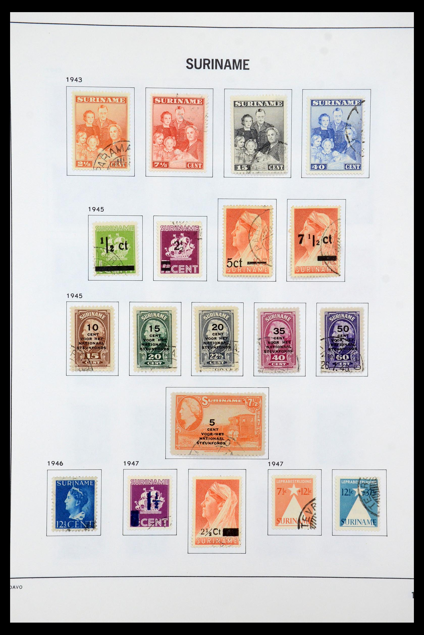 35595 015 - Postzegelverzameling 35595 Suriname 1873-1975.