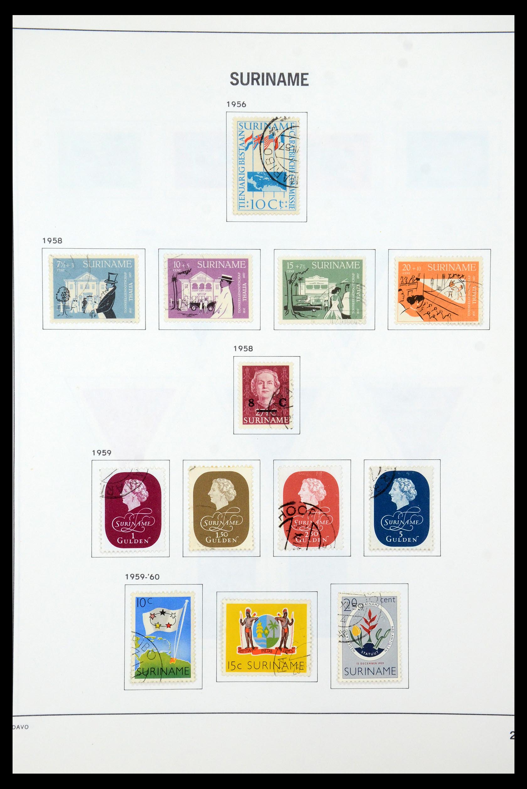 35595 023 - Postzegelverzameling 35595 Suriname 1873-1975.
