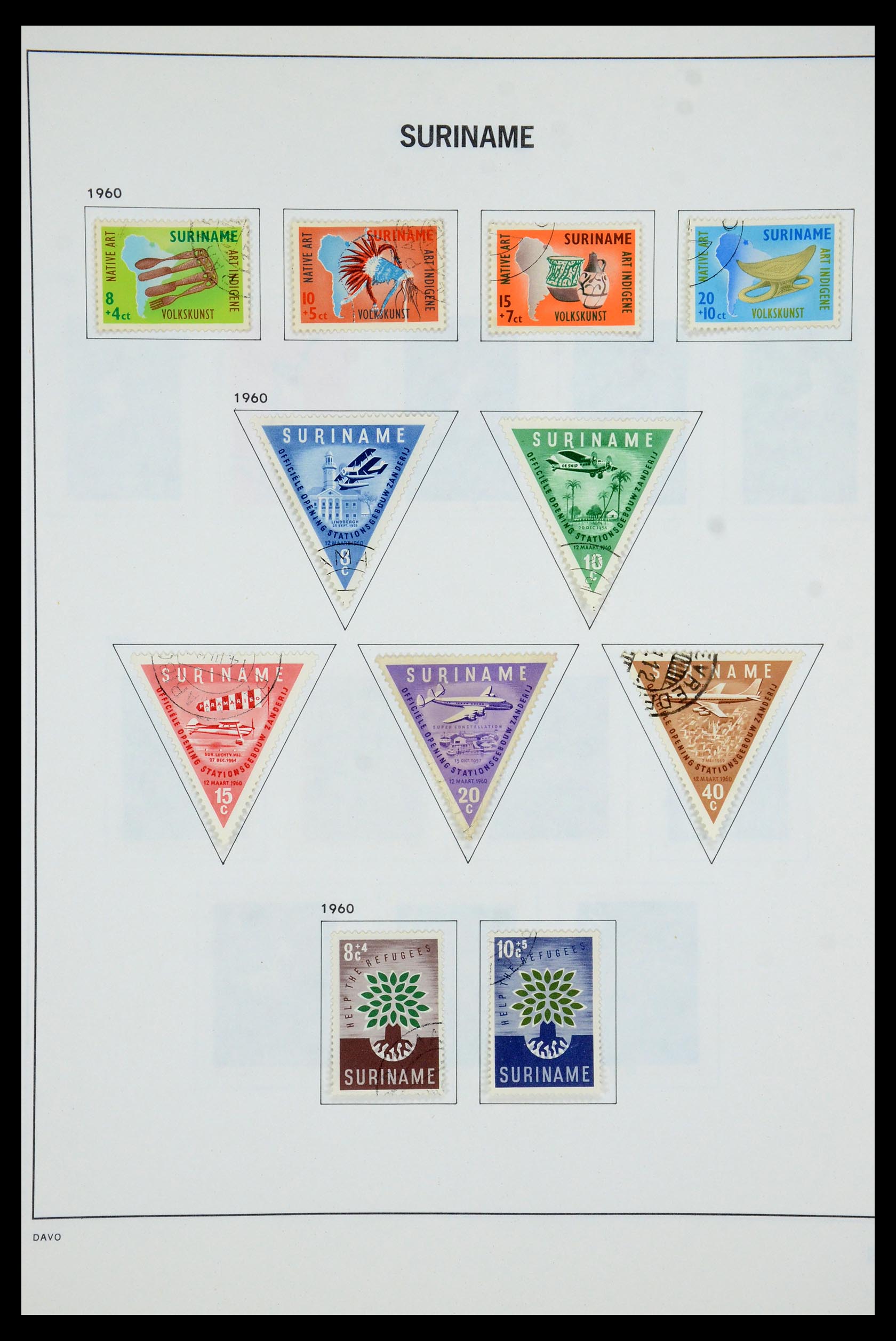 35595 024 - Postzegelverzameling 35595 Suriname 1873-1975.