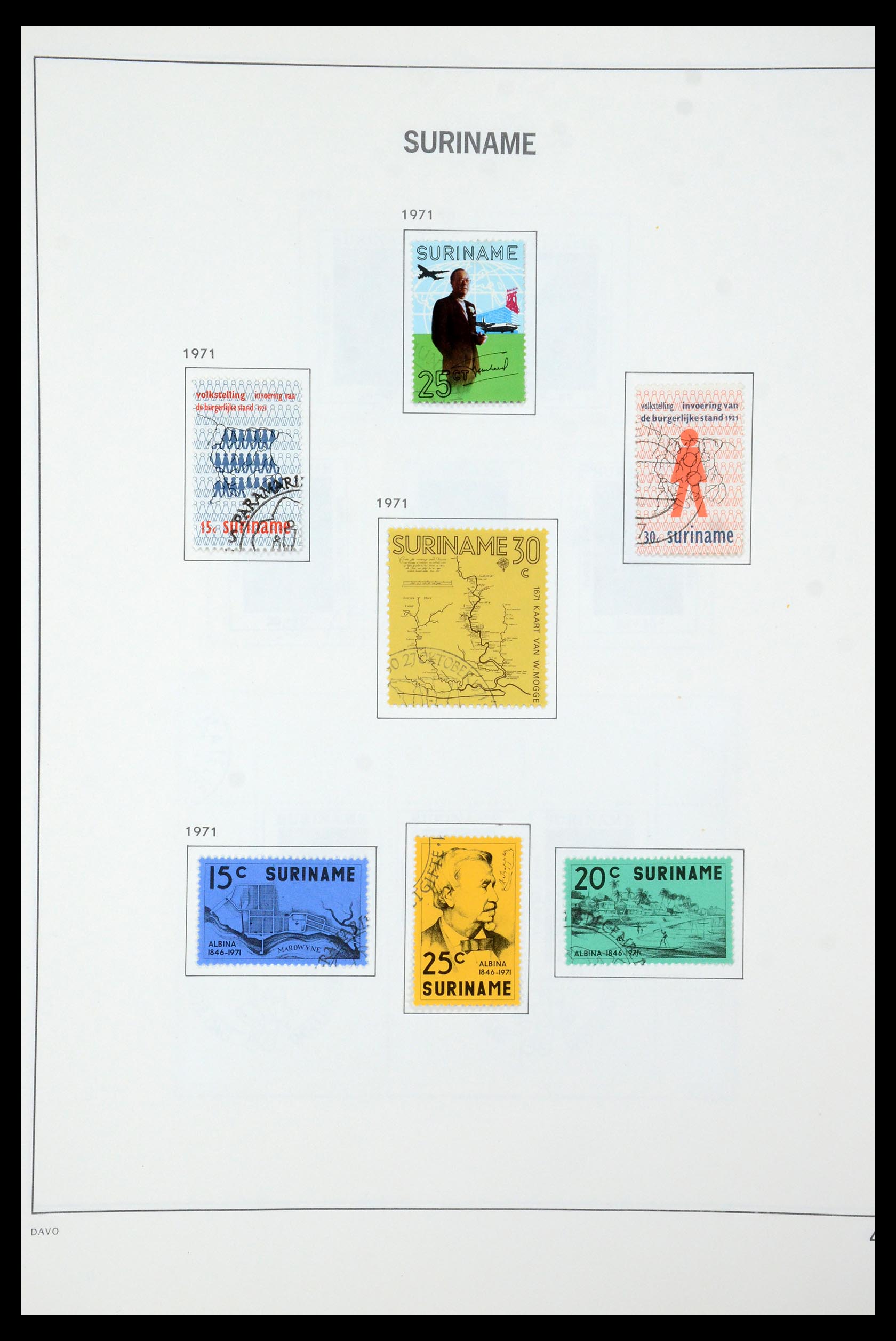 35595 047 - Postzegelverzameling 35595 Suriname 1873-1975.