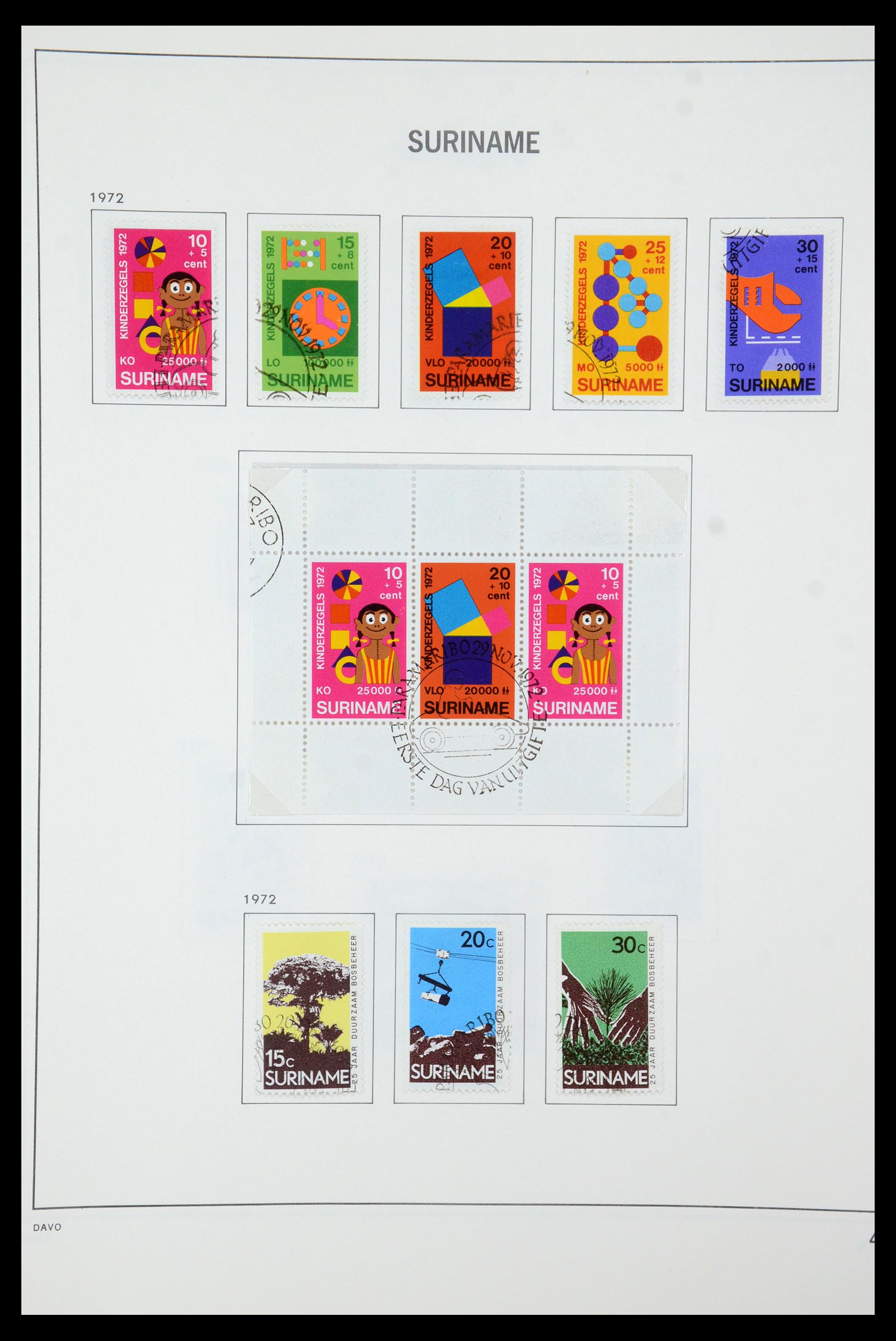 35595 050 - Postzegelverzameling 35595 Suriname 1873-1975.