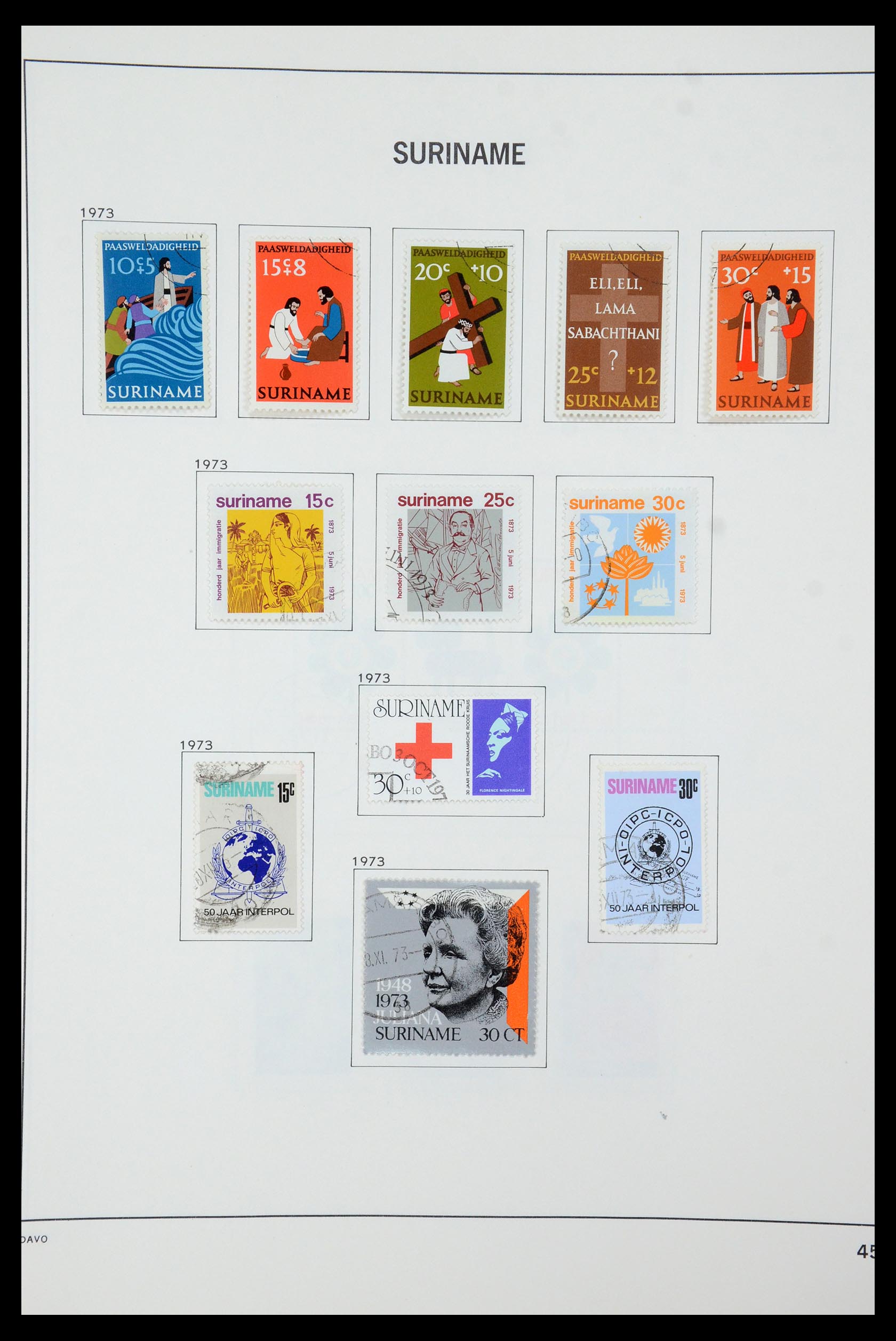 35595 051 - Postzegelverzameling 35595 Suriname 1873-1975.