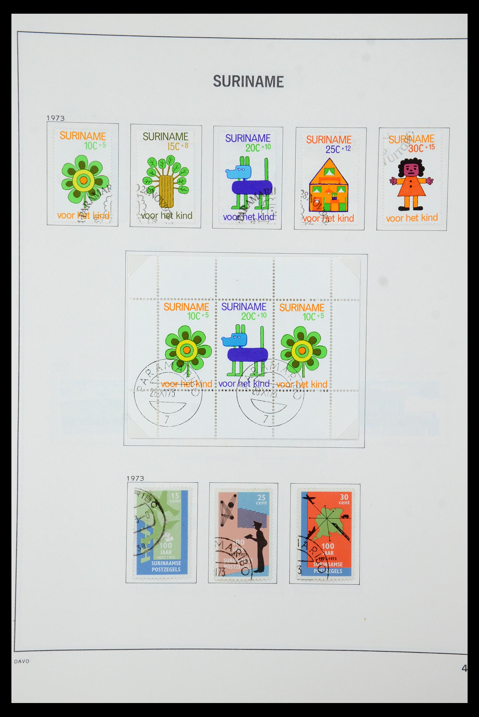 35595 052 - Postzegelverzameling 35595 Suriname 1873-1975.