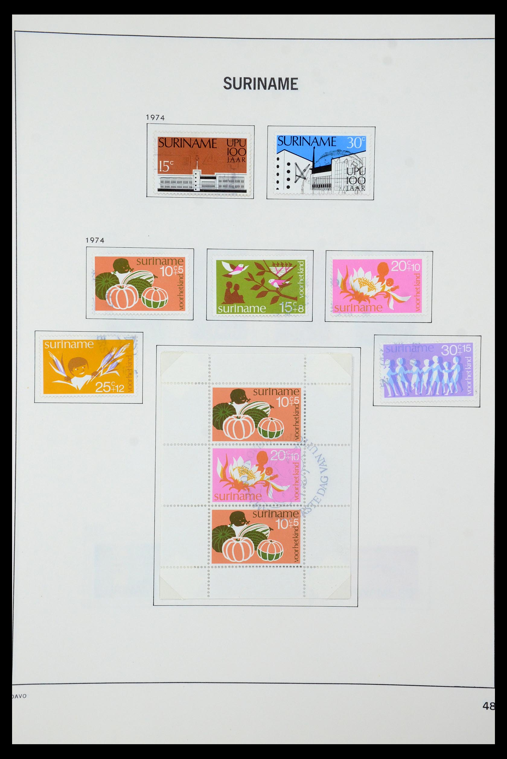 35595 054 - Postzegelverzameling 35595 Suriname 1873-1975.