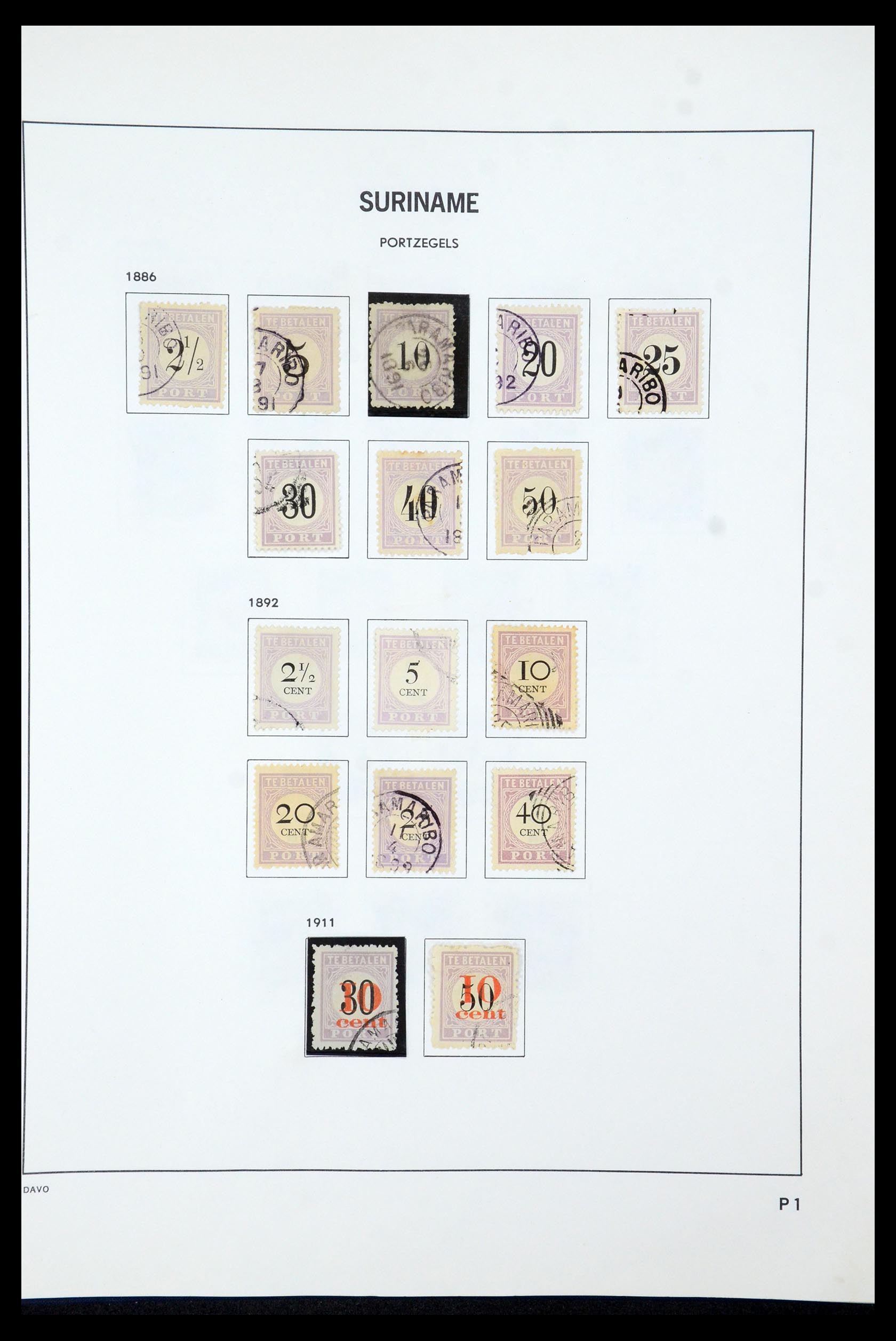 35595 062 - Postzegelverzameling 35595 Suriname 1873-1975.