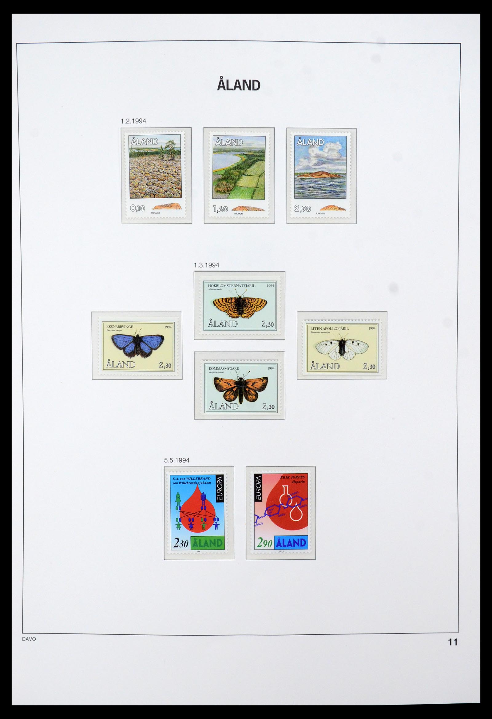 35597 014 - Postzegelverzameling 35597 Aland 1984-2004.
