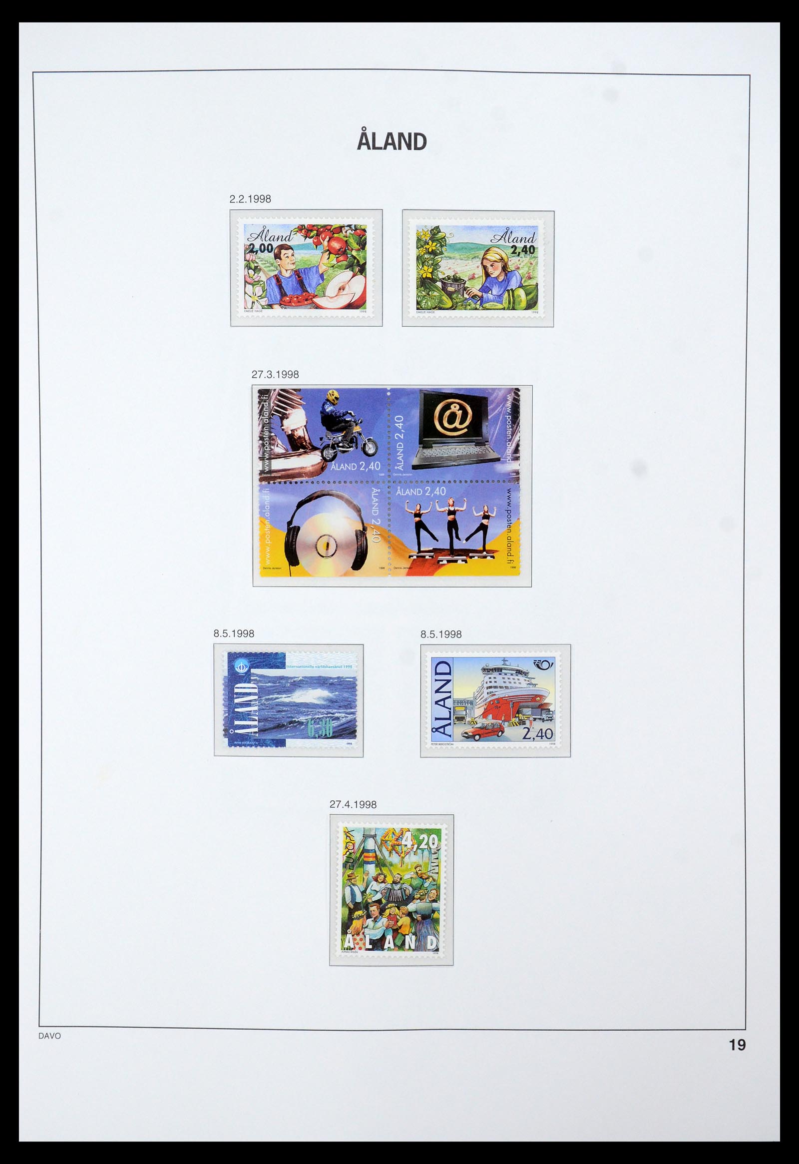 35597 022 - Postzegelverzameling 35597 Aland 1984-2004.