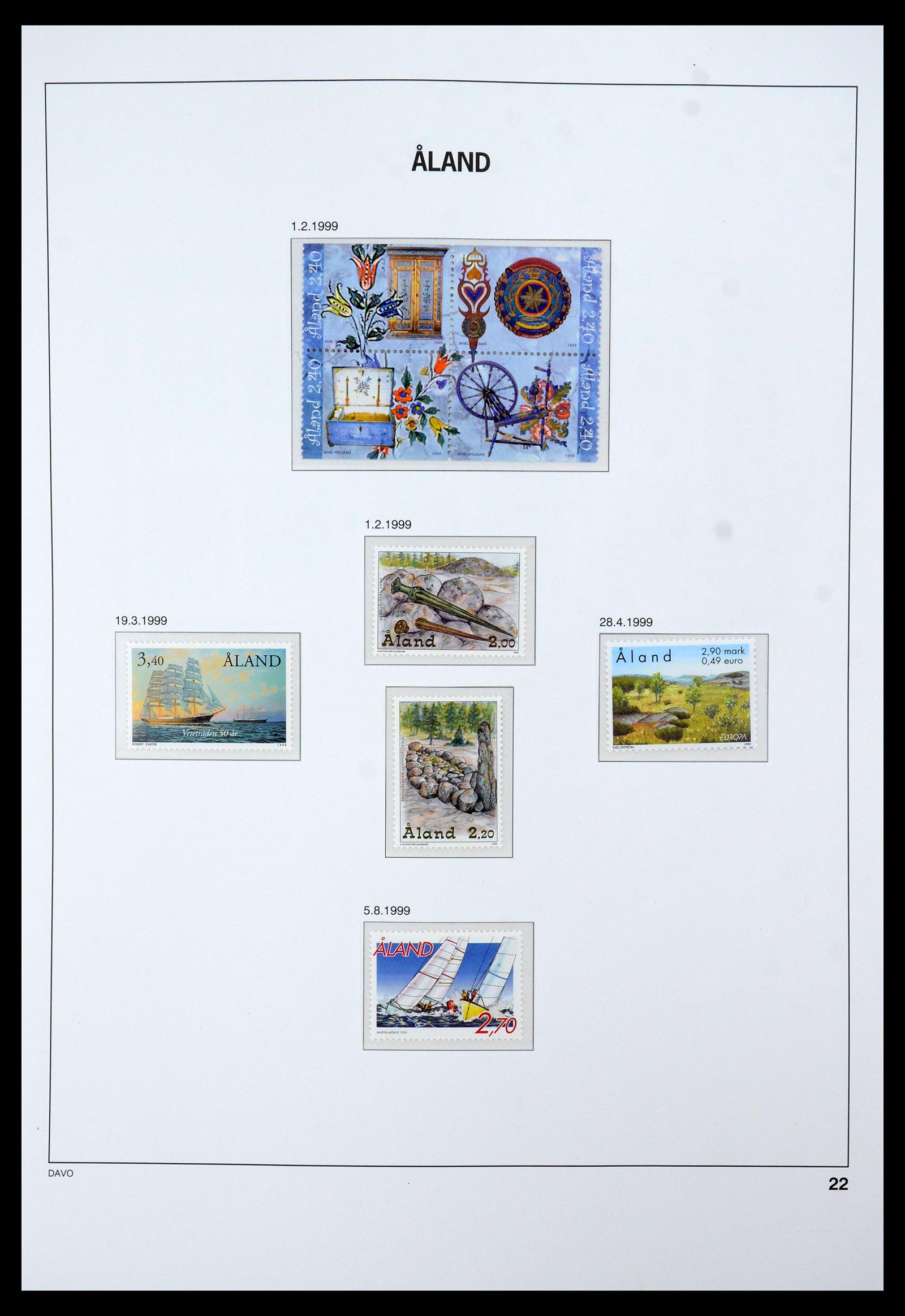 35597 025 - Postzegelverzameling 35597 Aland 1984-2004.