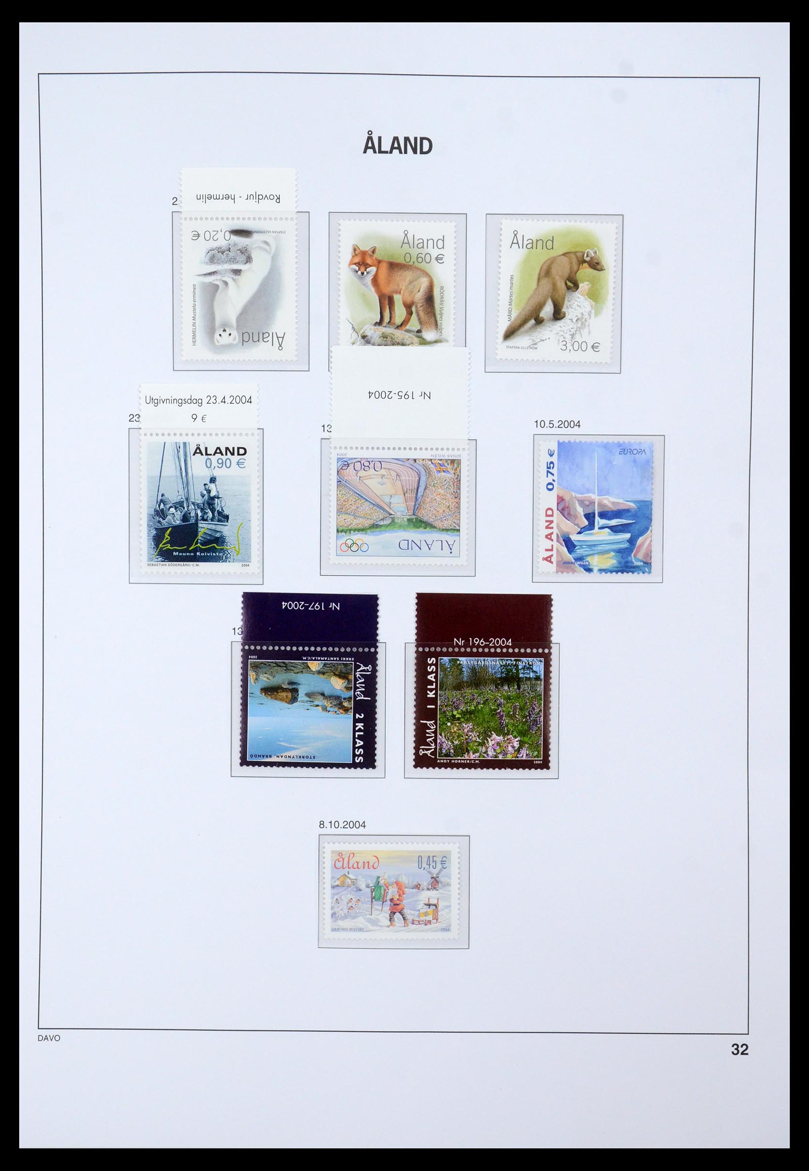 35597 036 - Postzegelverzameling 35597 Aland 1984-2004.