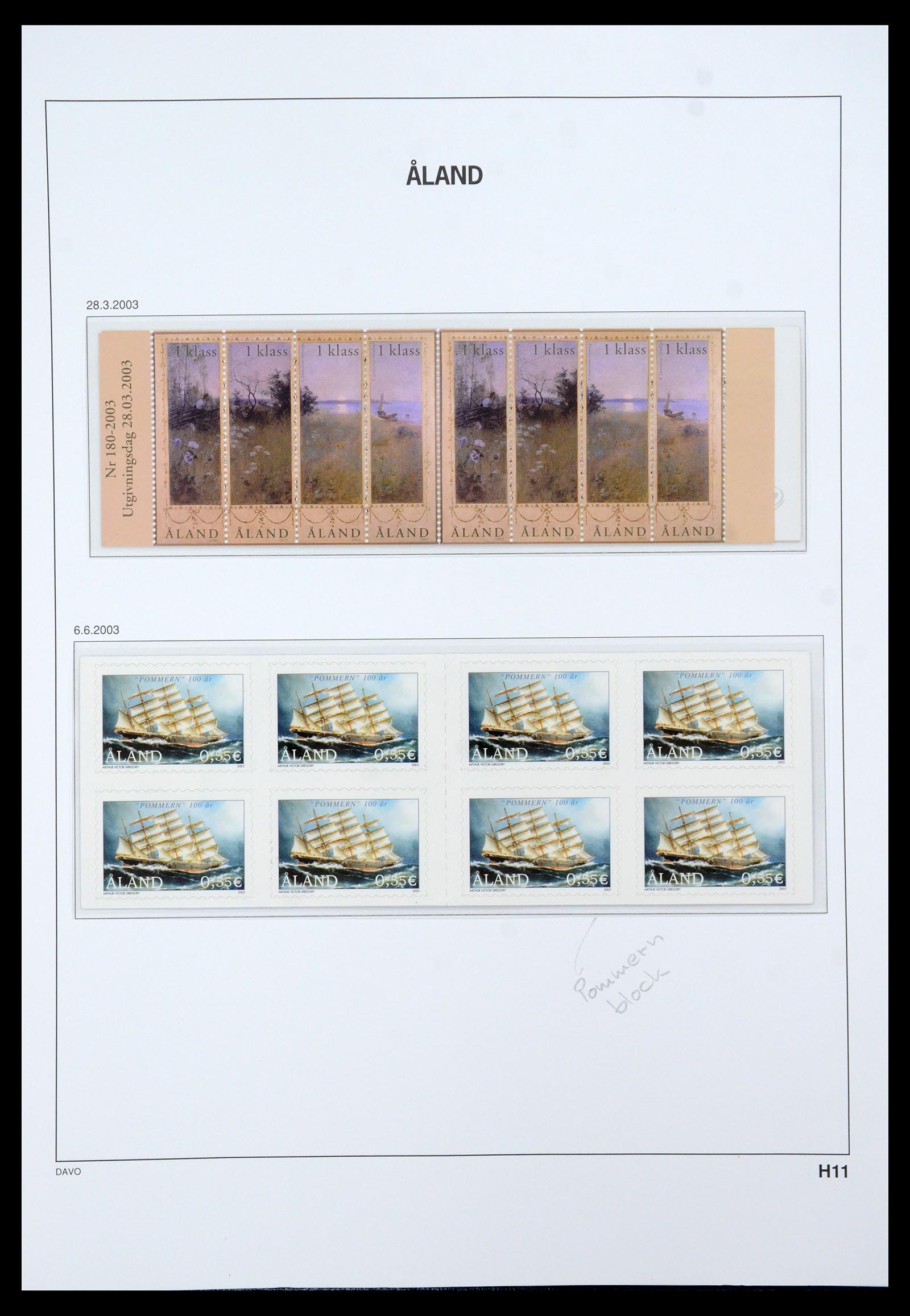35597 052 - Postzegelverzameling 35597 Aland 1984-2004.