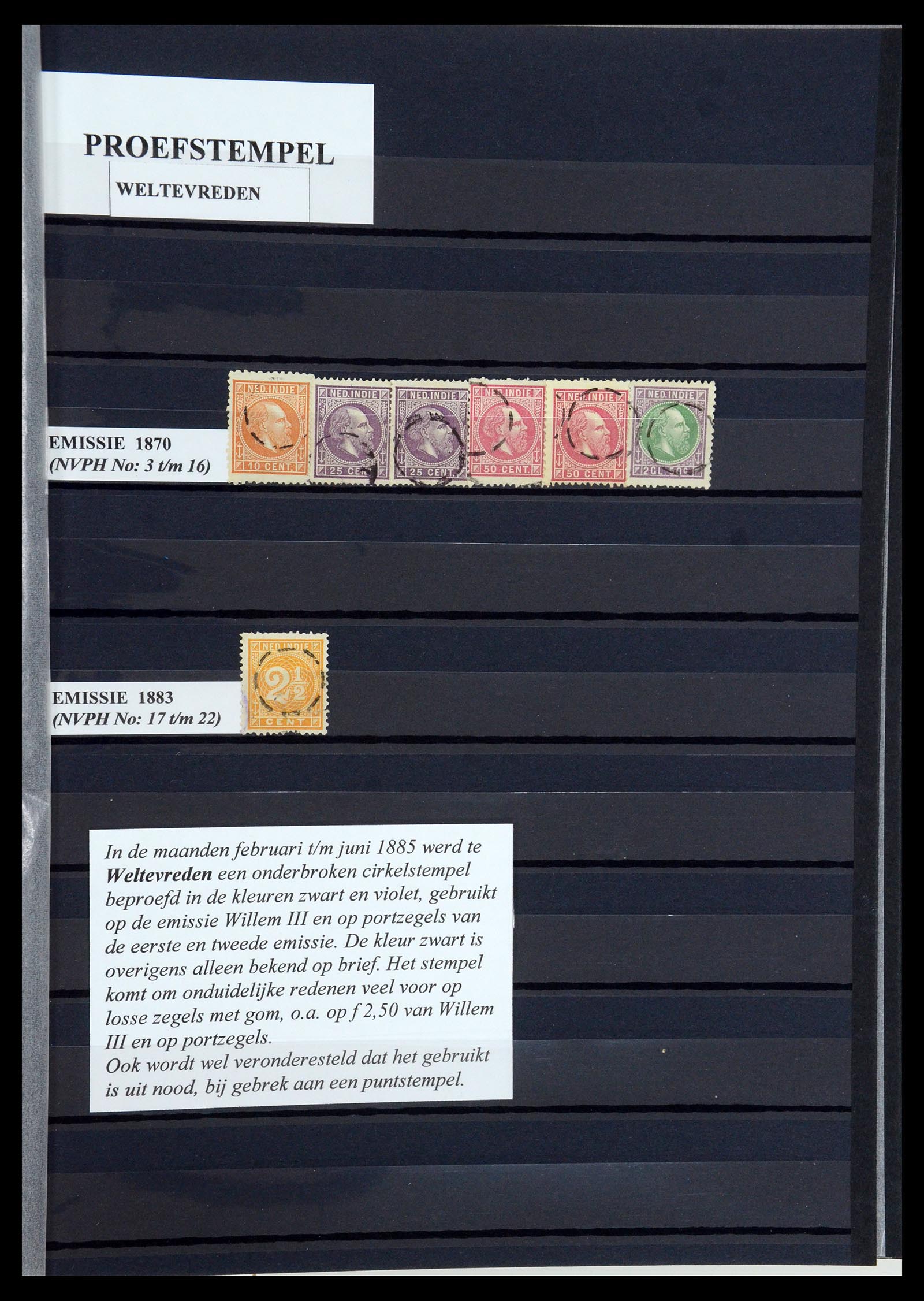 35602 002 - Postzegelverzameling 35602 Nederlands Indië puntstempels.