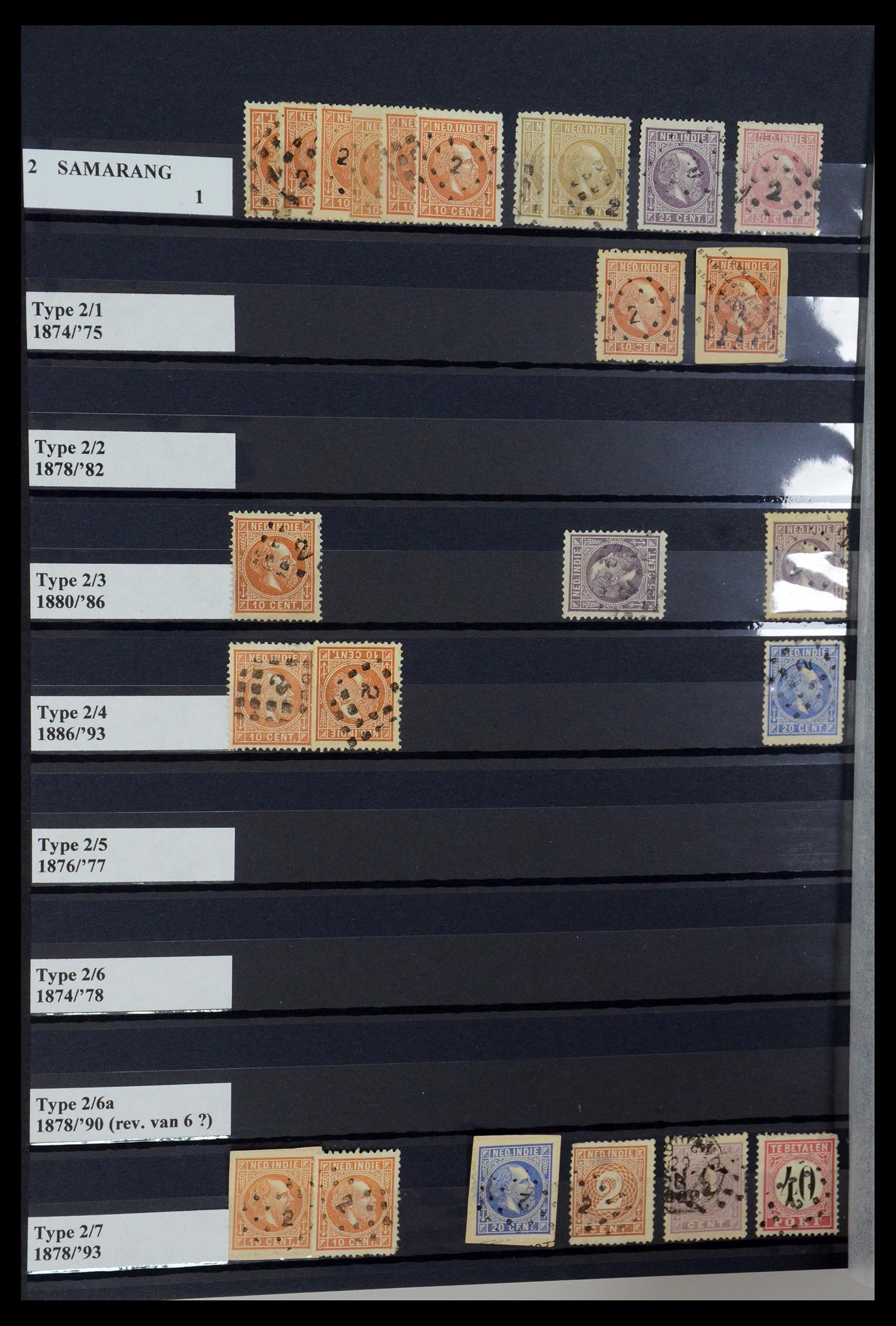 35602 004 - Postzegelverzameling 35602 Nederlands Indië puntstempels.