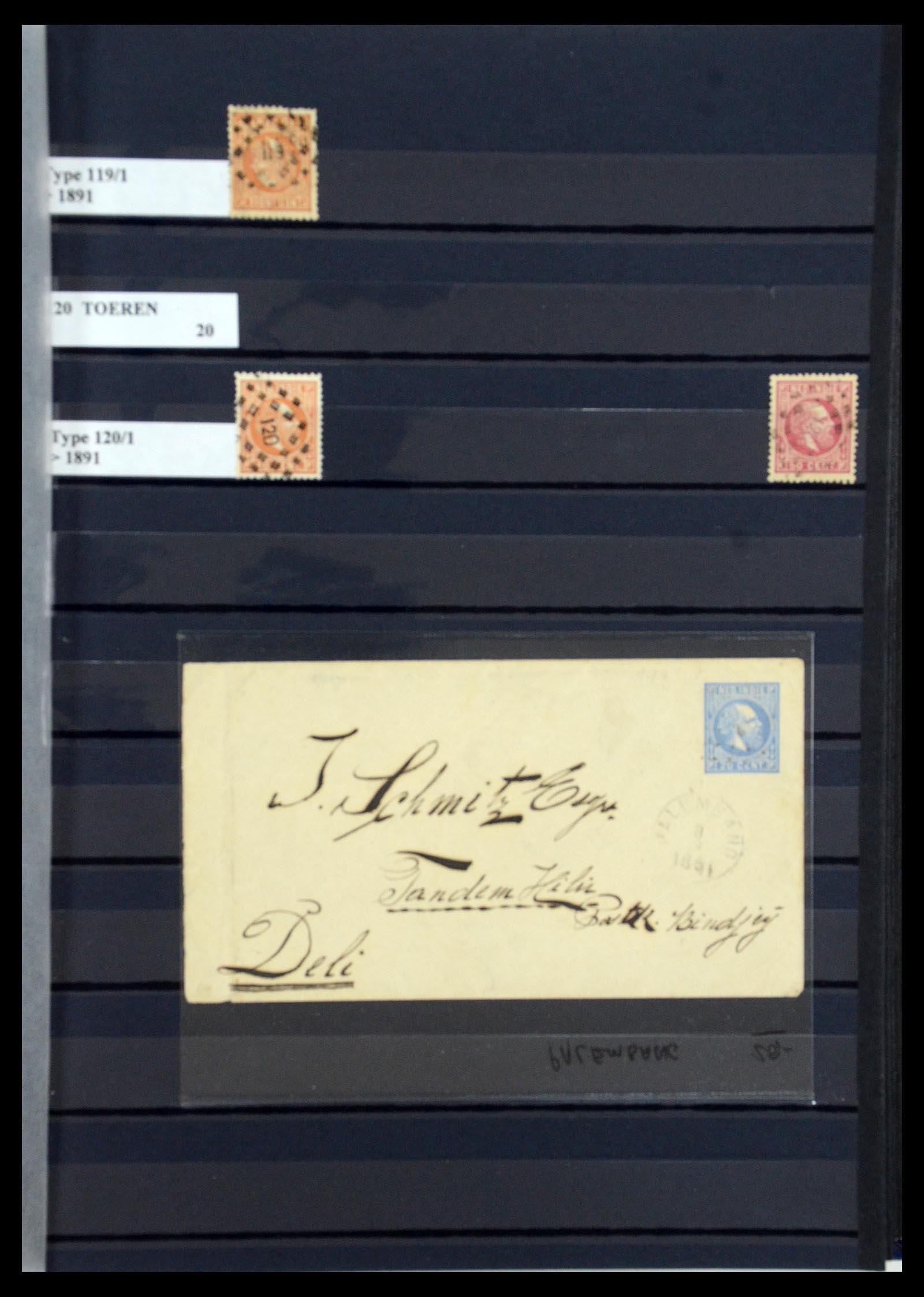 35602 037 - Postzegelverzameling 35602 Nederlands Indië puntstempels.