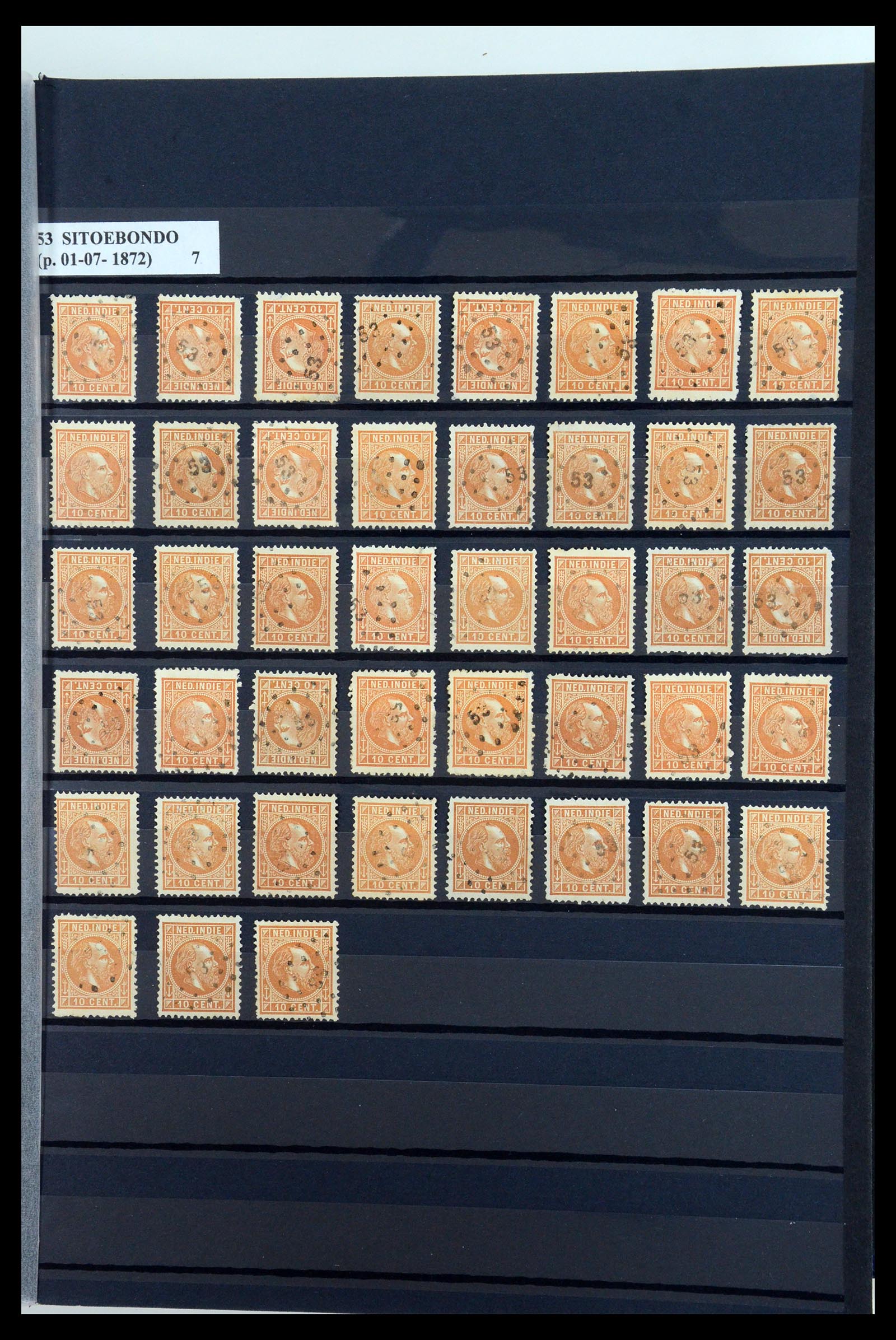 35602 041 - Postzegelverzameling 35602 Nederlands Indië puntstempels.