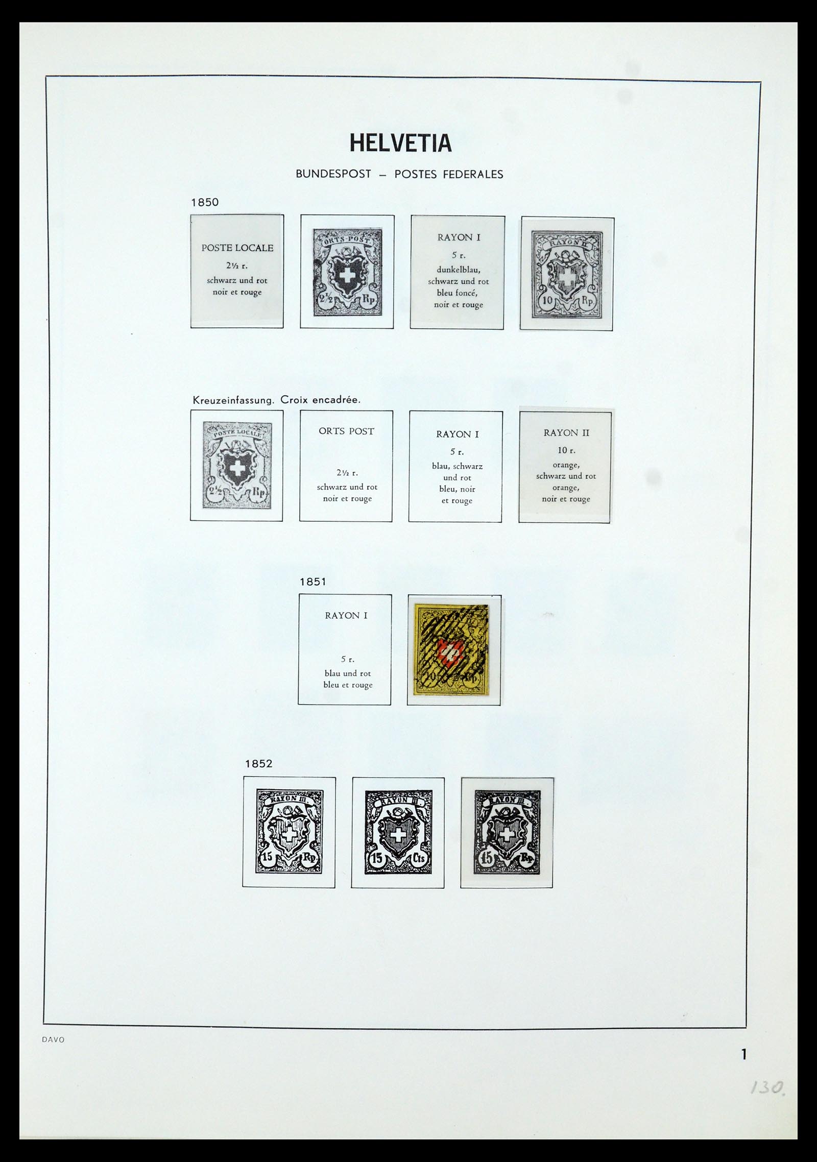 35605 001 - Stamp Collection 35605 Switzerland 1851-1985.