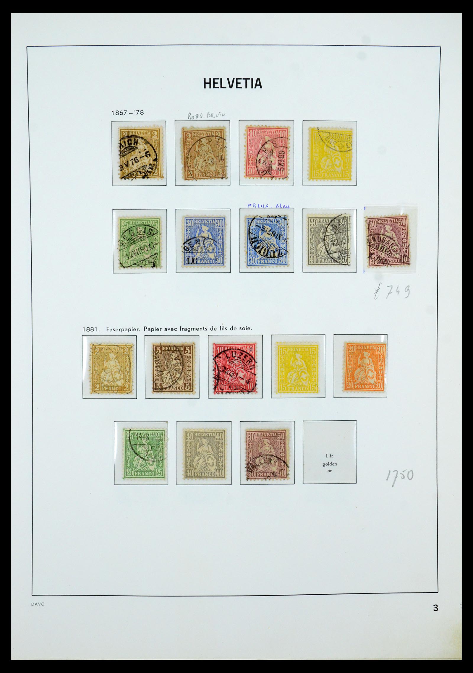 35605 003 - Stamp Collection 35605 Switzerland 1851-1985.