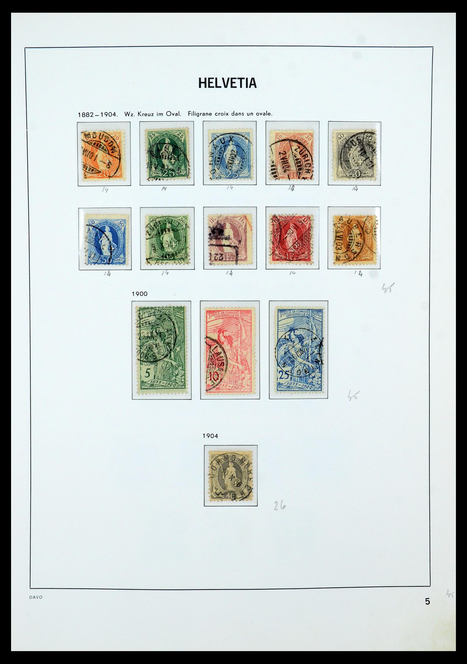 35605 005 - Postzegelverzameling 35605 Zwitserland 1851-1985.