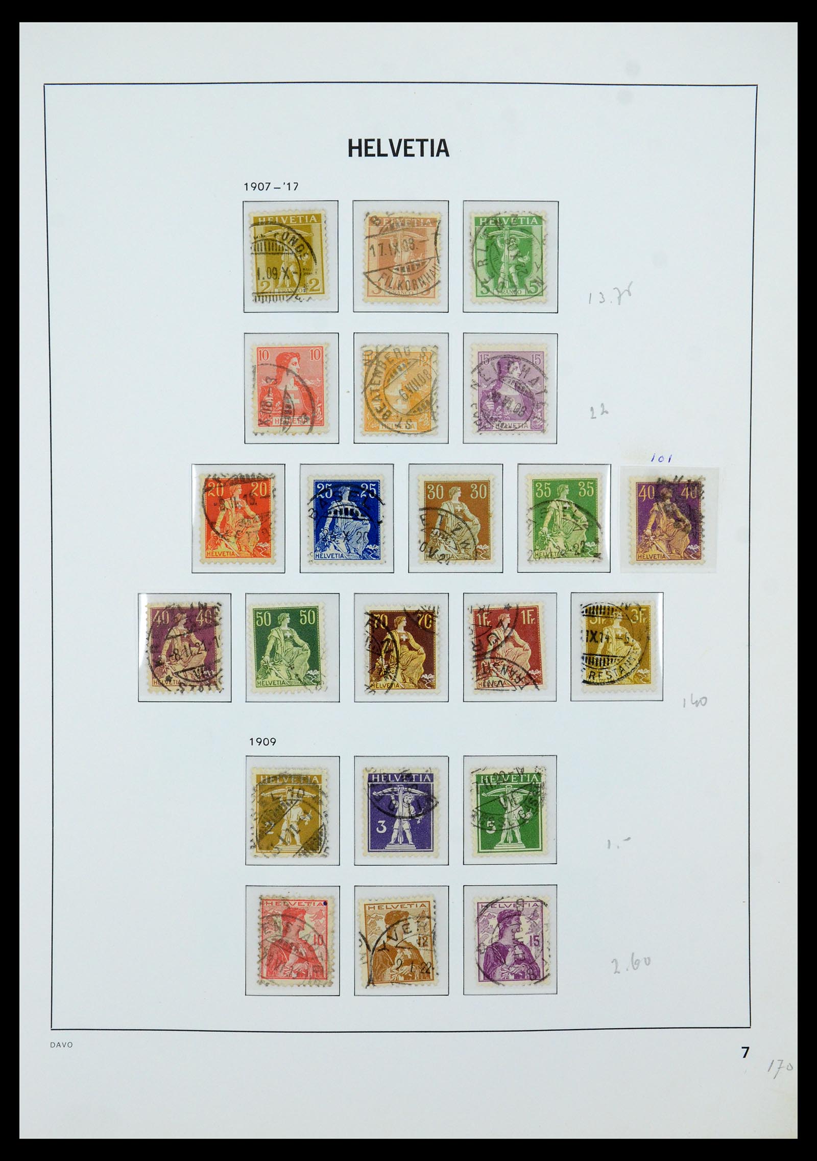 35605 007 - Postzegelverzameling 35605 Zwitserland 1851-1985.