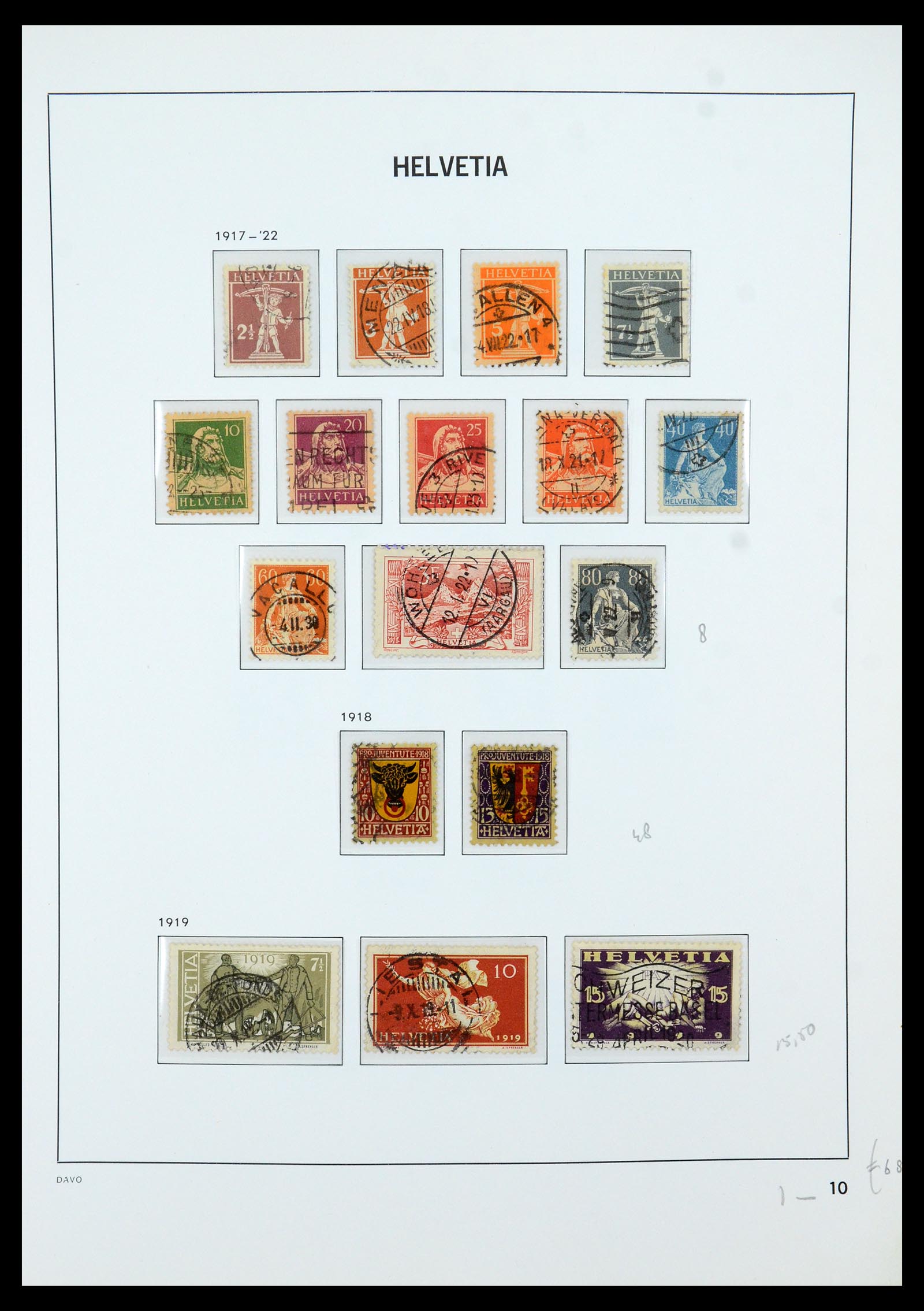 35605 010 - Postzegelverzameling 35605 Zwitserland 1851-1985.