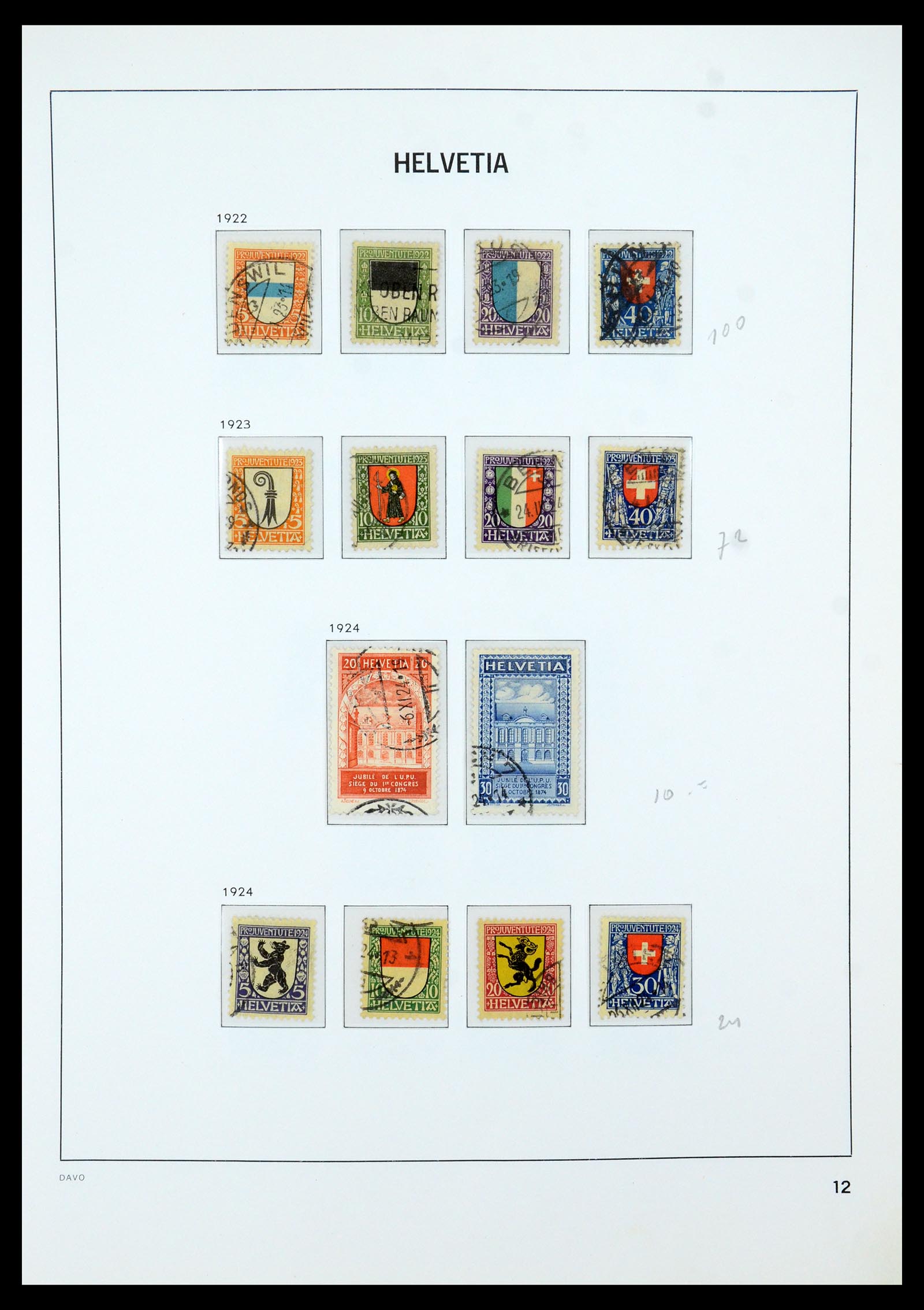 35605 012 - Postzegelverzameling 35605 Zwitserland 1851-1985.