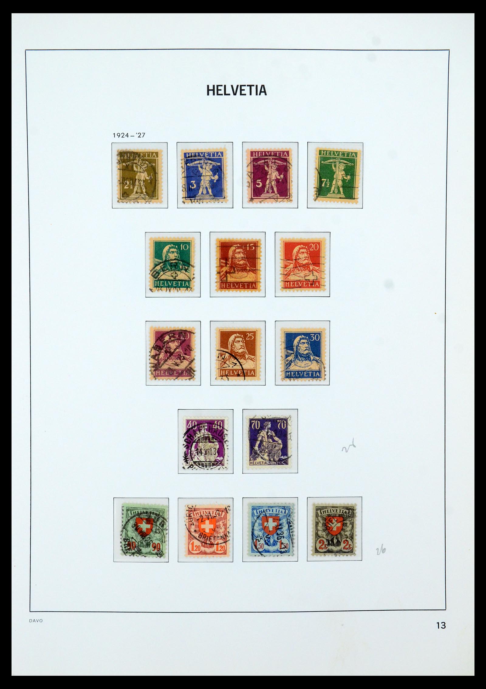 35605 013 - Postzegelverzameling 35605 Zwitserland 1851-1985.