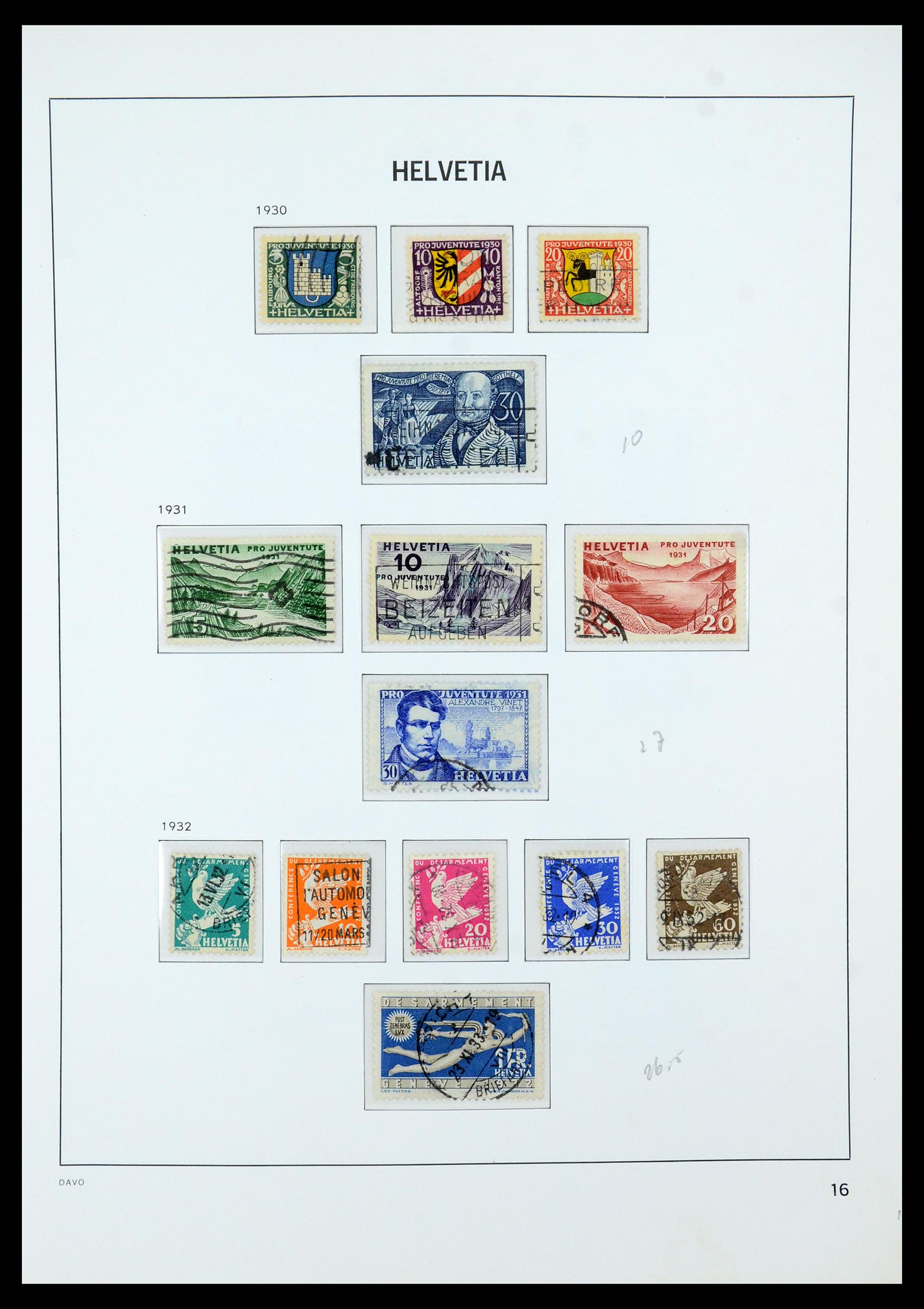 35605 016 - Postzegelverzameling 35605 Zwitserland 1851-1985.