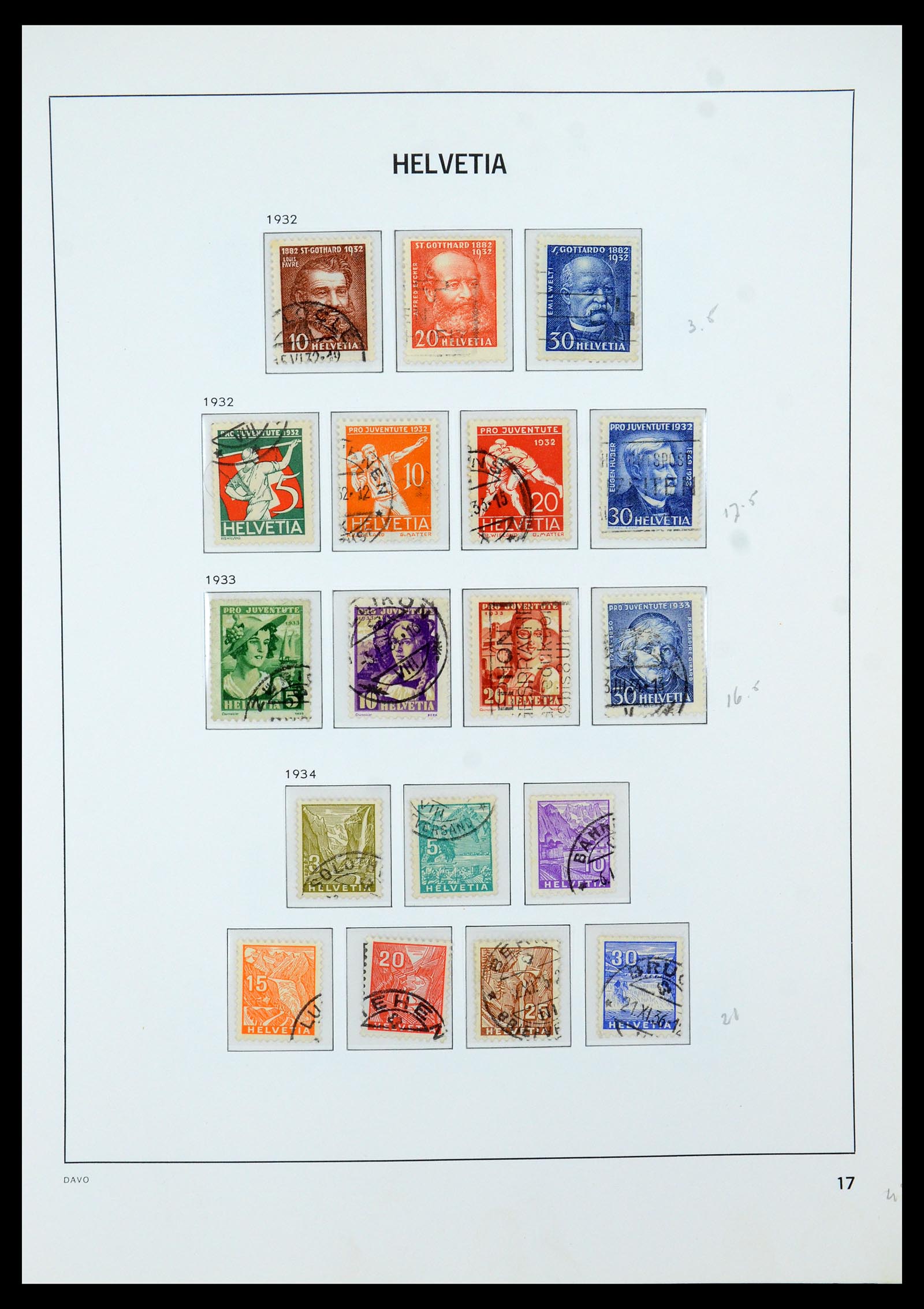 35605 017 - Postzegelverzameling 35605 Zwitserland 1851-1985.