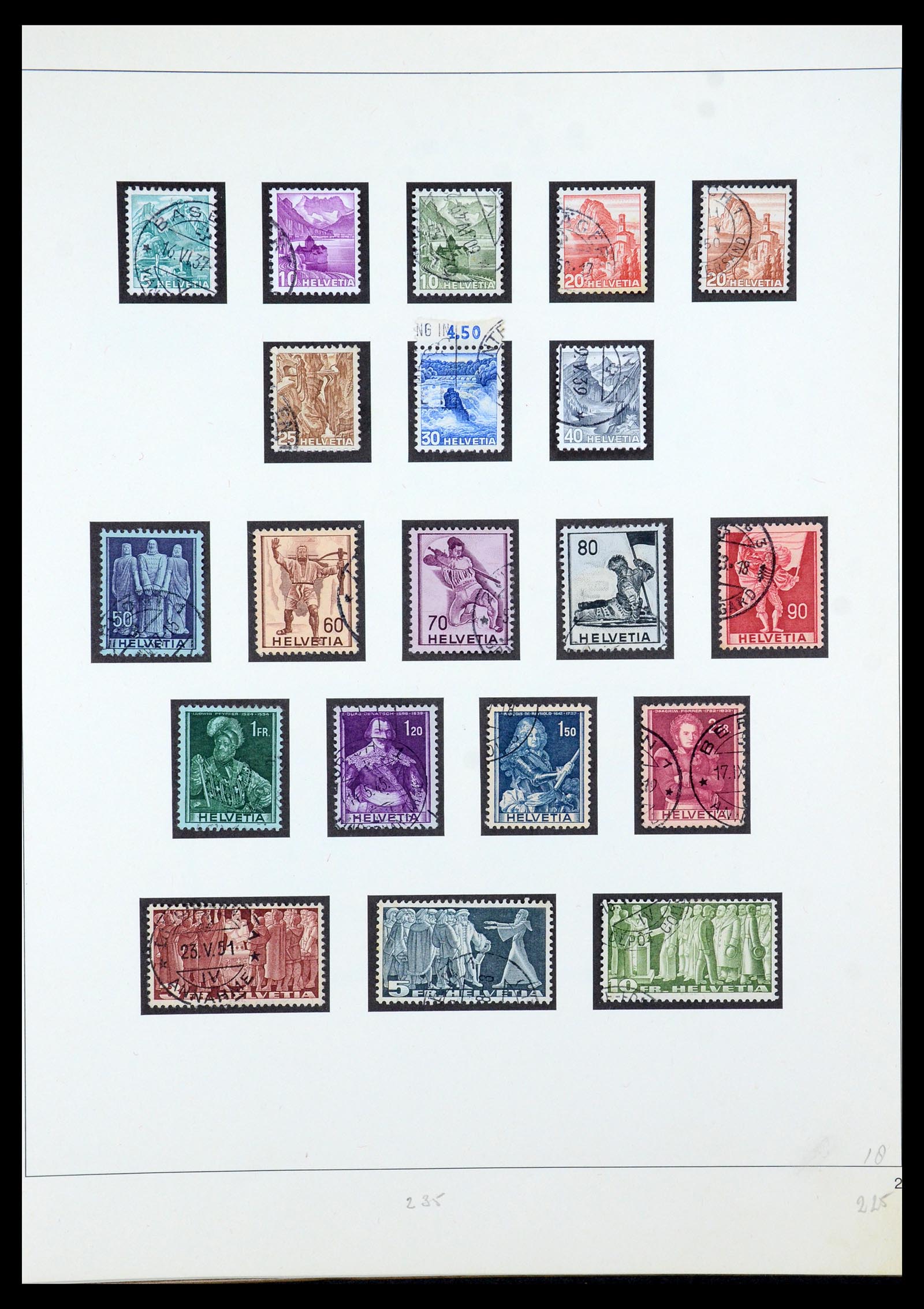 35605 025 - Postzegelverzameling 35605 Zwitserland 1851-1985.