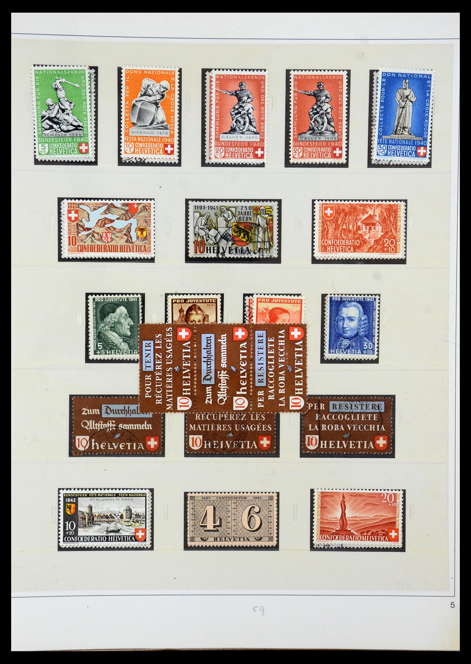 35605 030 - Postzegelverzameling 35605 Zwitserland 1851-1985.