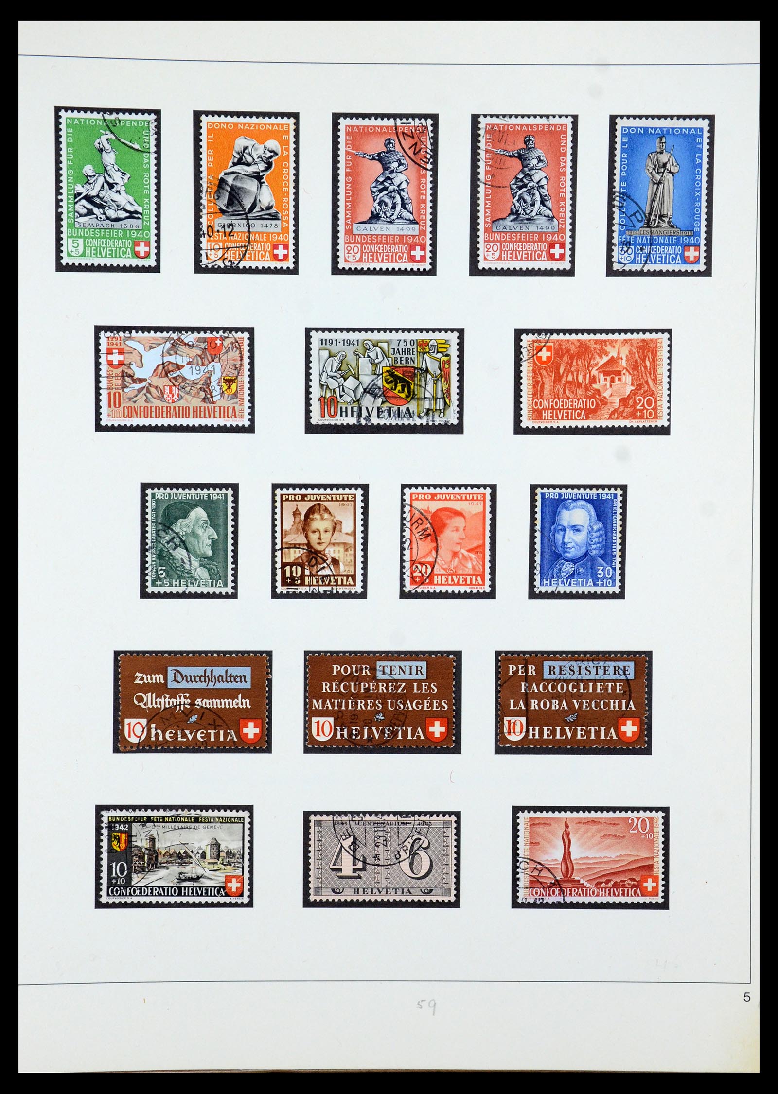 35605 031 - Postzegelverzameling 35605 Zwitserland 1851-1985.