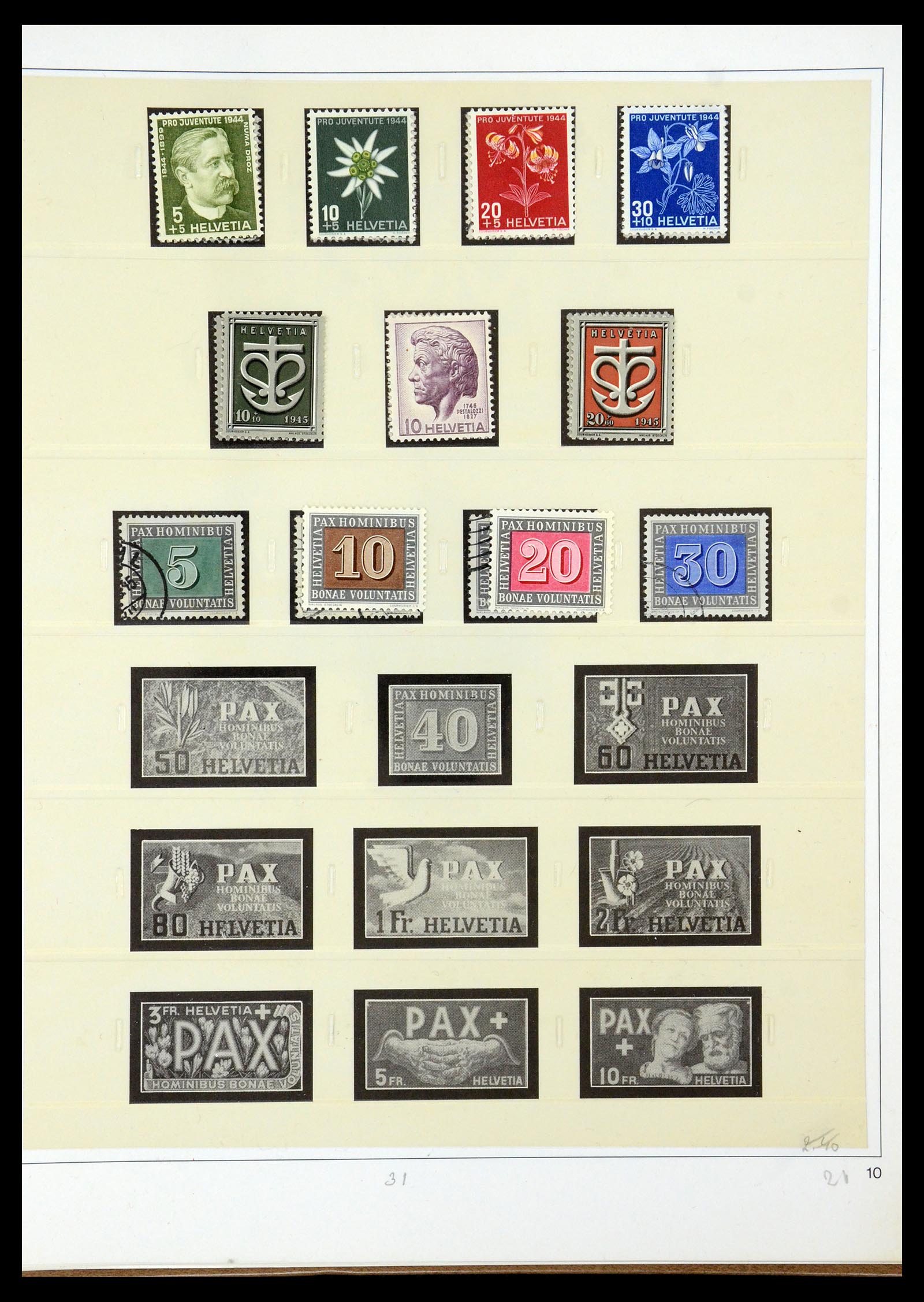 35605 037 - Postzegelverzameling 35605 Zwitserland 1851-1985.