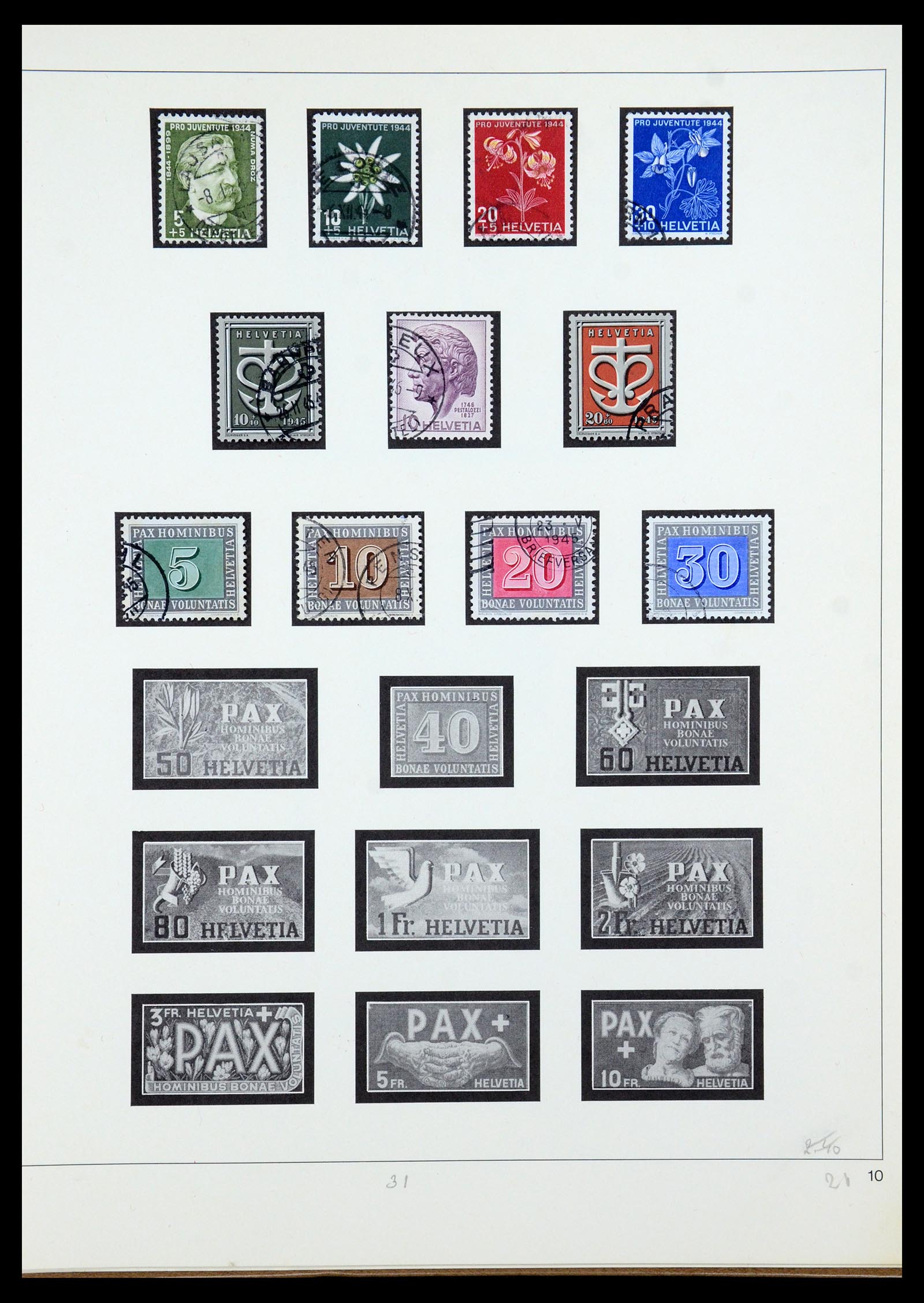 35605 038 - Postzegelverzameling 35605 Zwitserland 1851-1985.