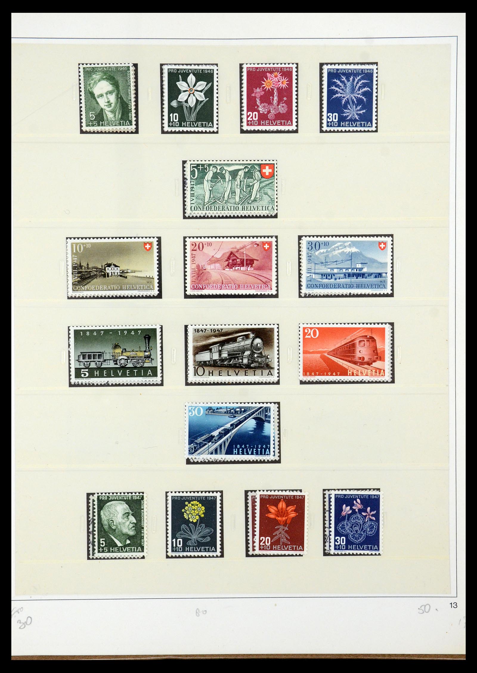 35605 043 - Postzegelverzameling 35605 Zwitserland 1851-1985.