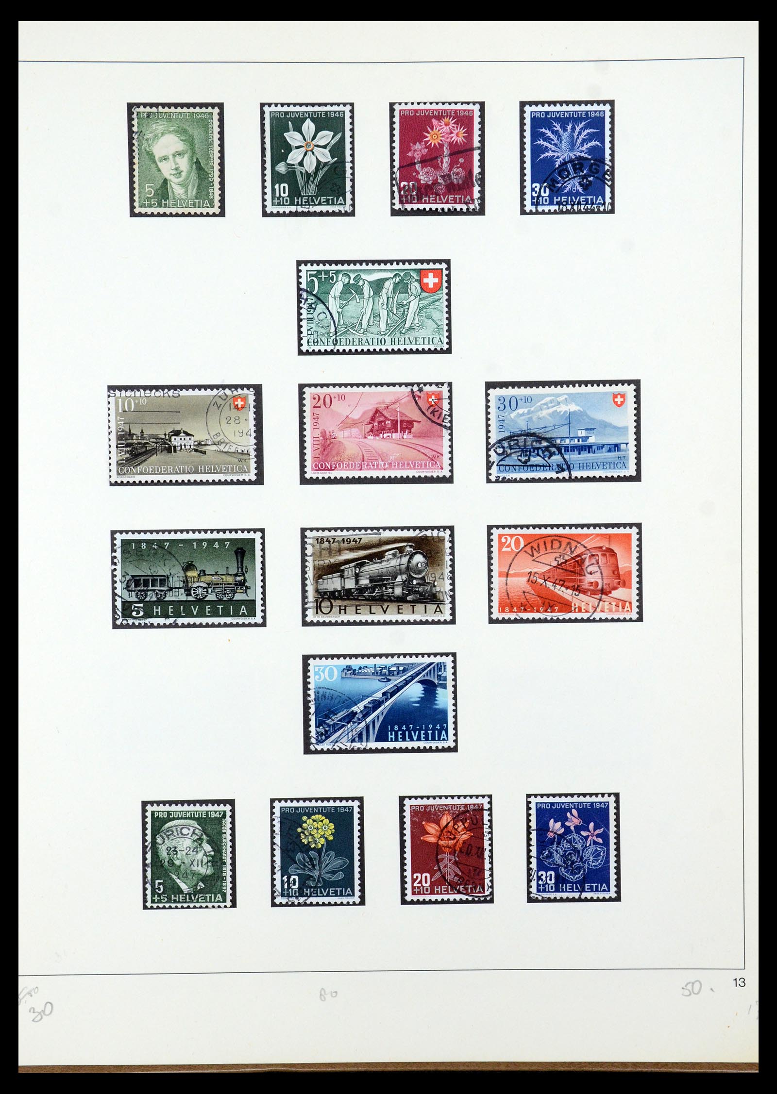 35605 044 - Postzegelverzameling 35605 Zwitserland 1851-1985.